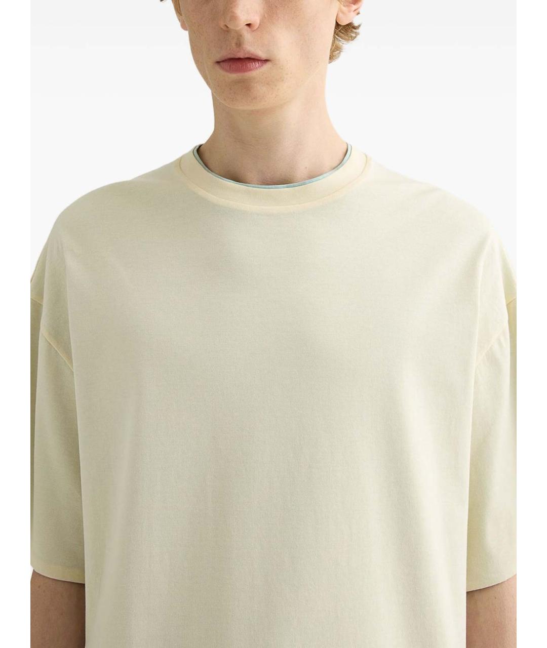 JIL SANDER Белая хлопковая футболка, фото 3