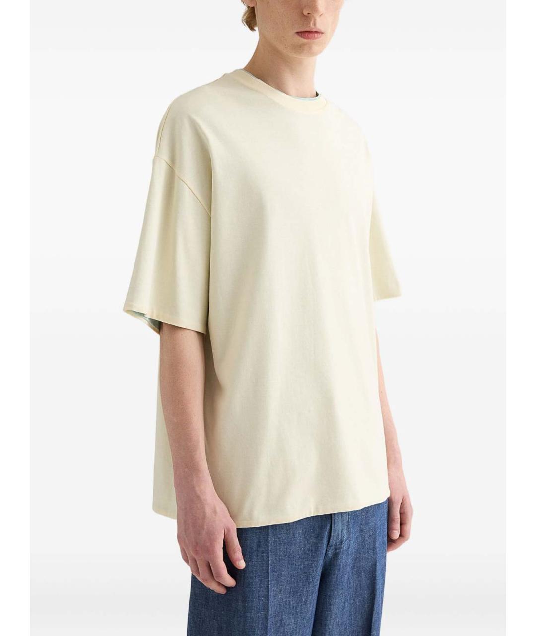 JIL SANDER Белая хлопковая футболка, фото 2