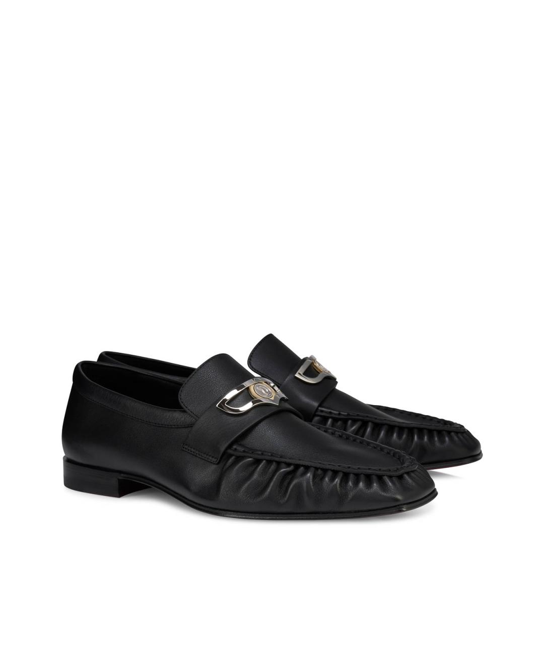 CHRISTIAN LOUBOUTIN Черные кожаные лоферы, фото 2