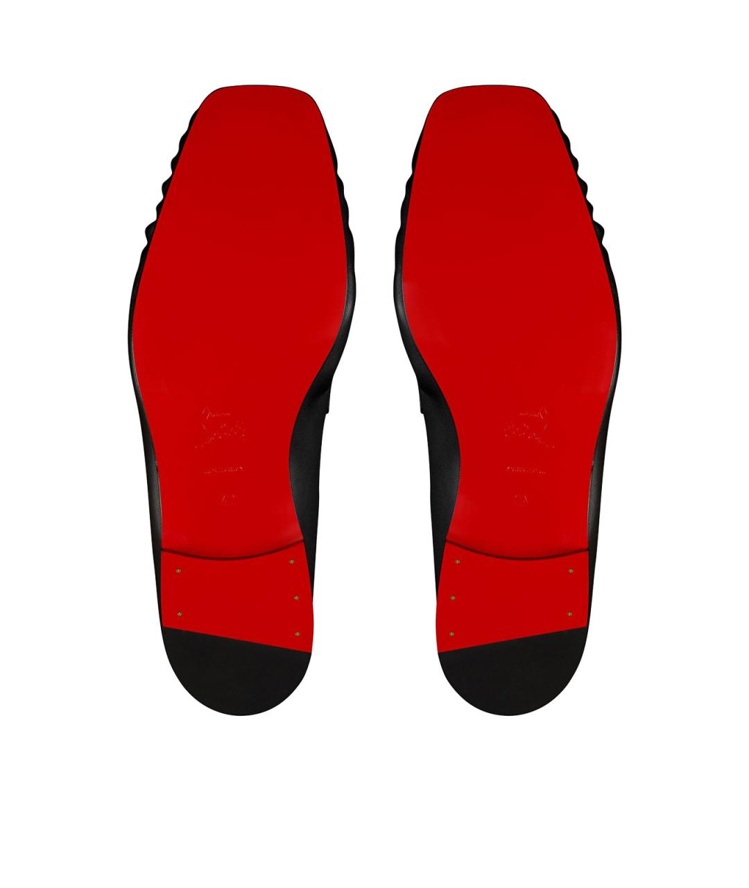 CHRISTIAN LOUBOUTIN Черные кожаные лоферы, фото 5