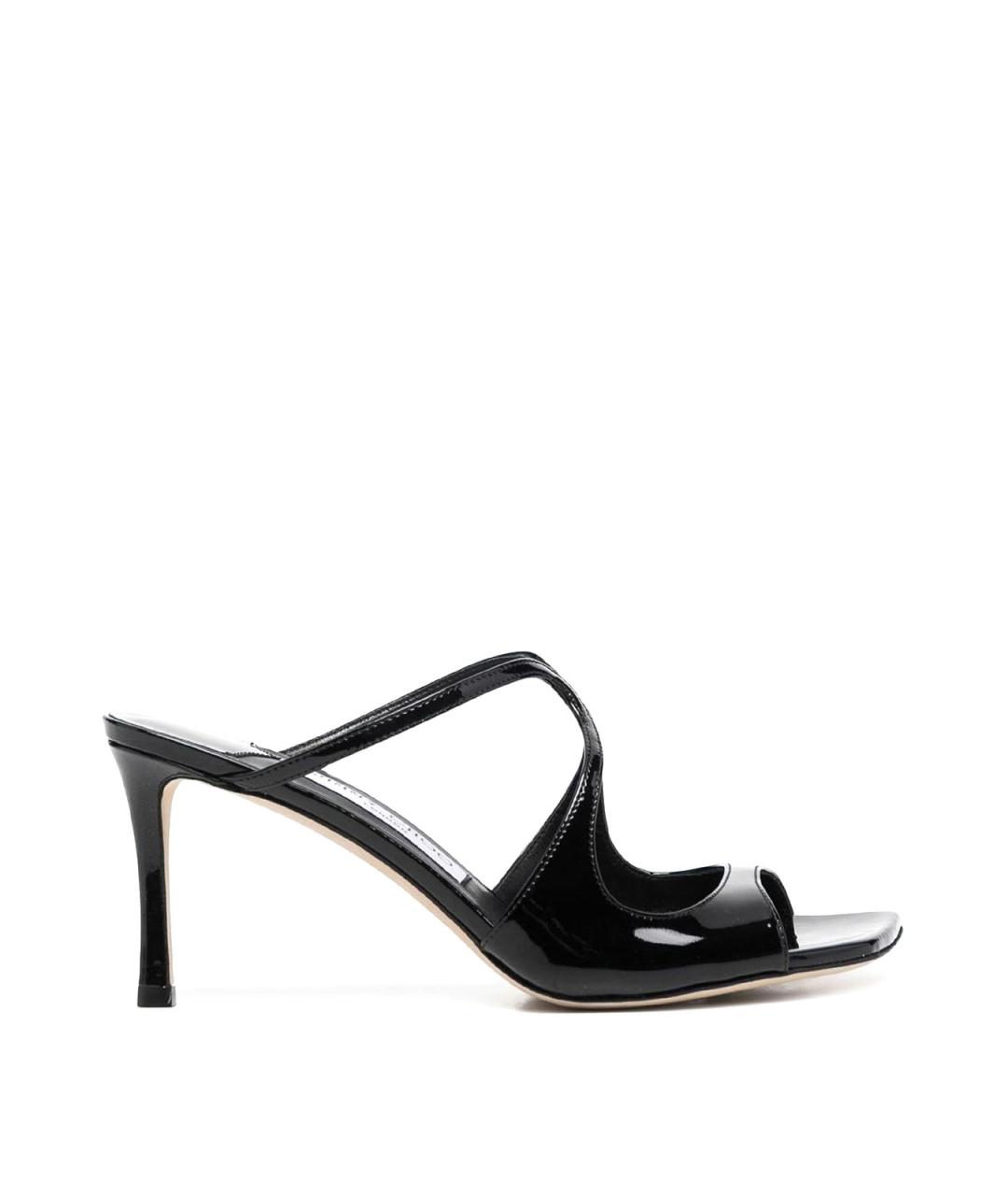 JIMMY CHOO Черные кожаные босоножки, фото 1