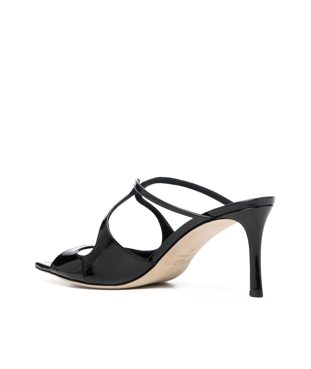 JIMMY CHOO Черные кожаные босоножки, фото 3