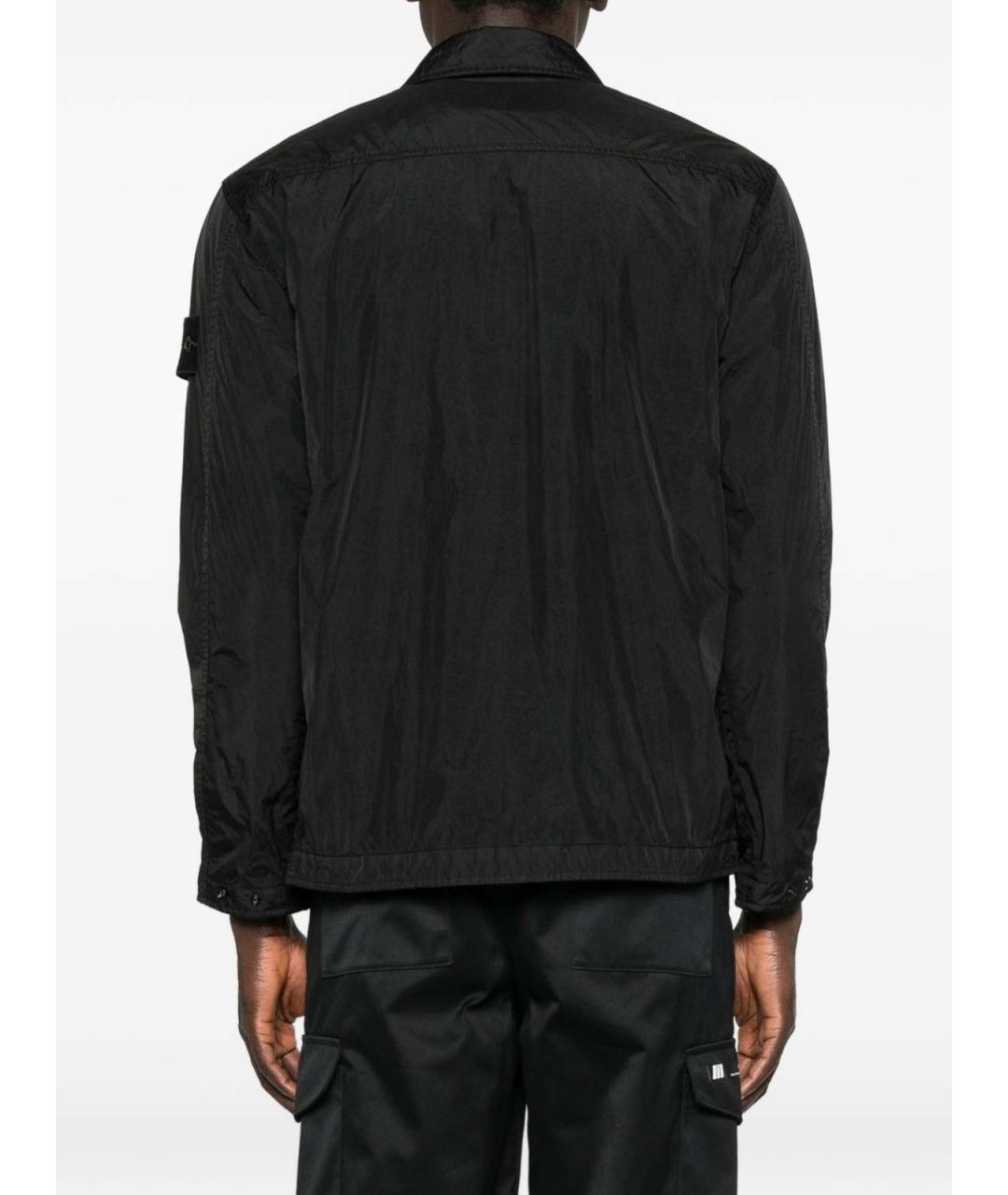 STONE ISLAND Черная хлопковая куртка, фото 5