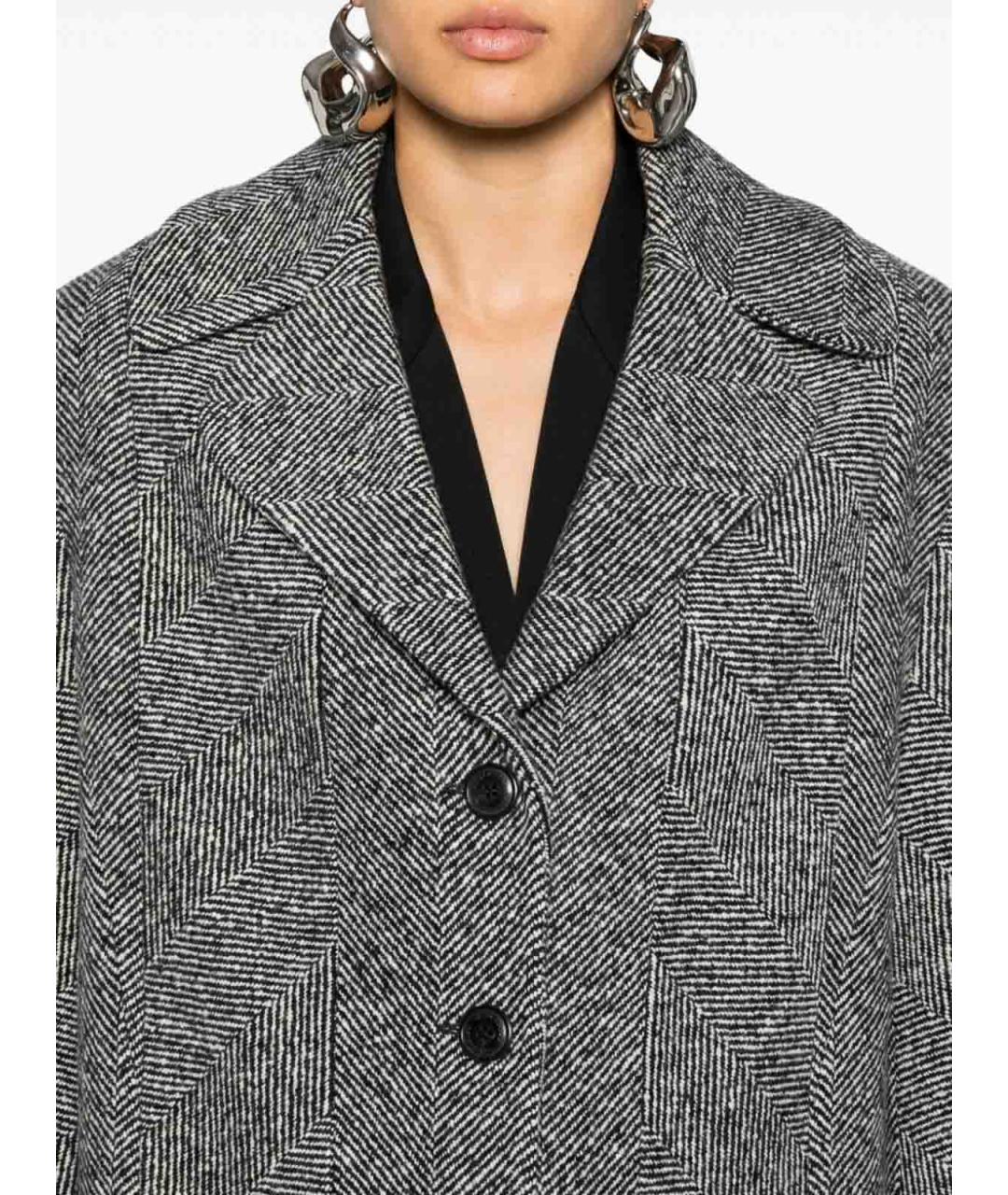 ERMANNO SCERVINO Серое шерстяное пальто, фото 4