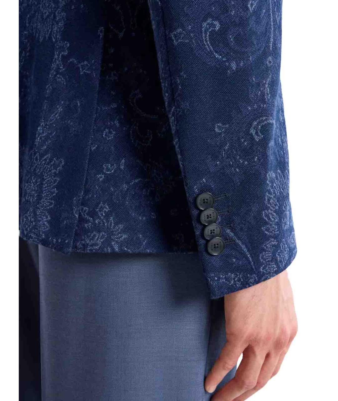 ETRO Синяя хлопковая куртка, фото 4