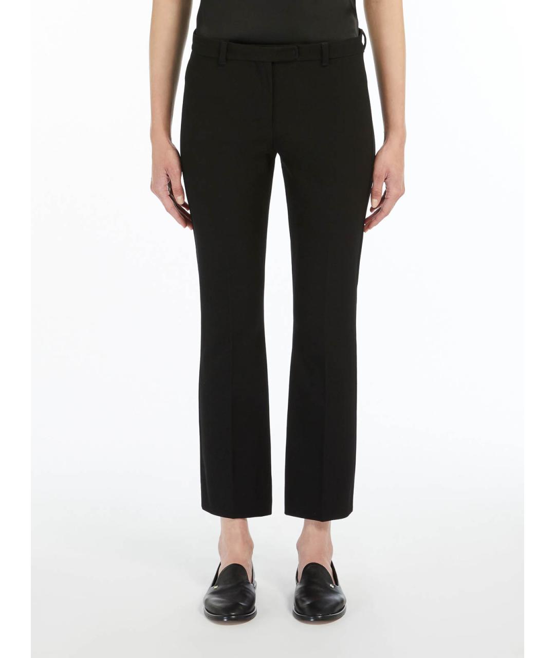'S MAX MARA Черные хлопковые брюки широкие, фото 3