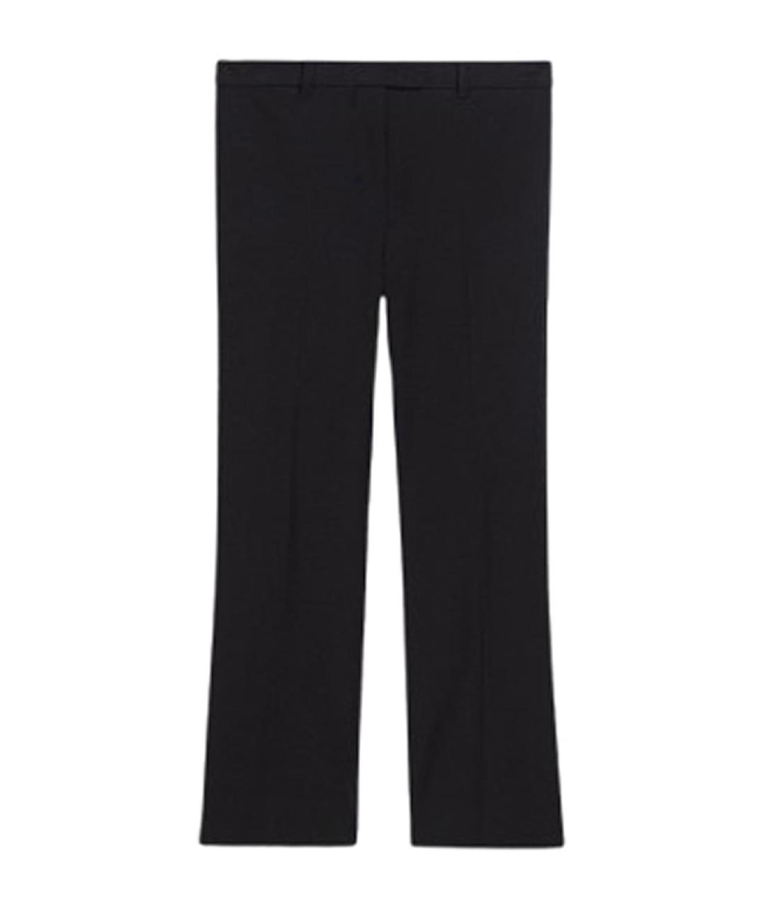 'S MAX MARA Черные хлопковые брюки широкие, фото 1