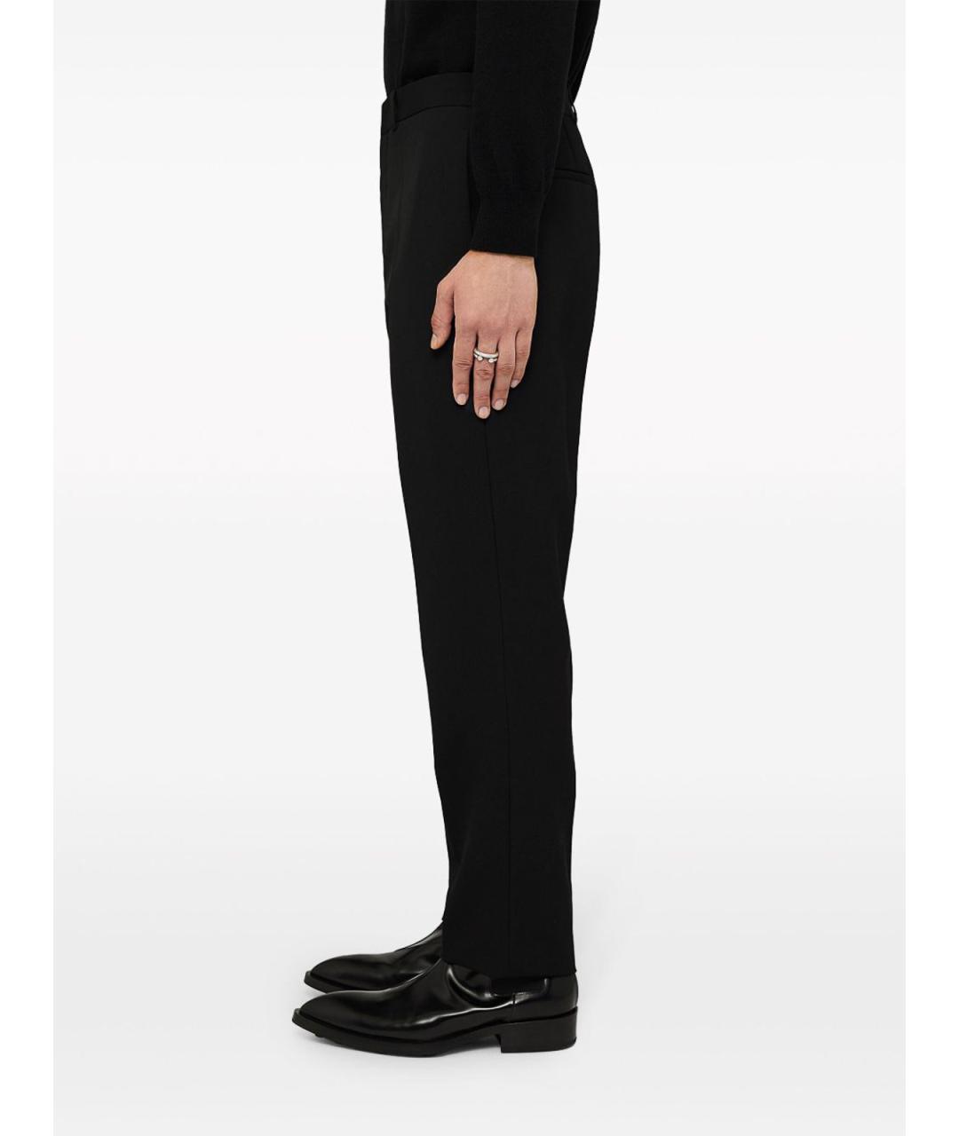 JIL SANDER Черные хлопковые повседневные брюки, фото 3