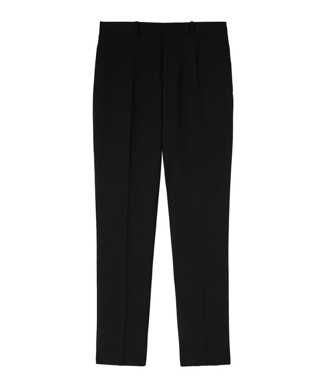 JIL SANDER Черные хлопковые повседневные брюки, фото 1