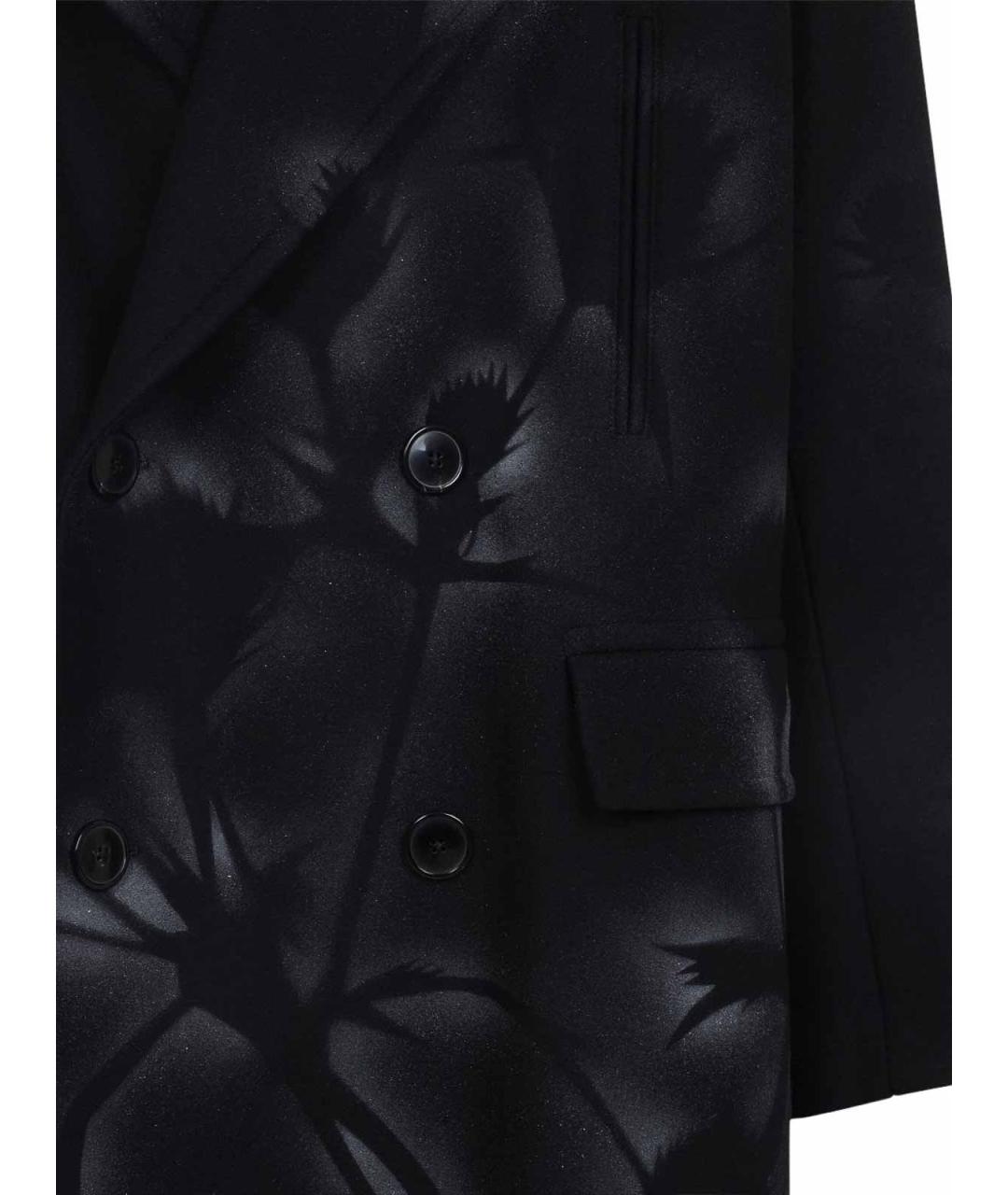 DRIES VAN NOTEN Черное шерстяное пальто, фото 4