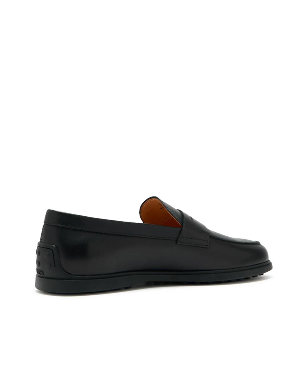 TOD'S Черные кожаные лоферы, фото 3