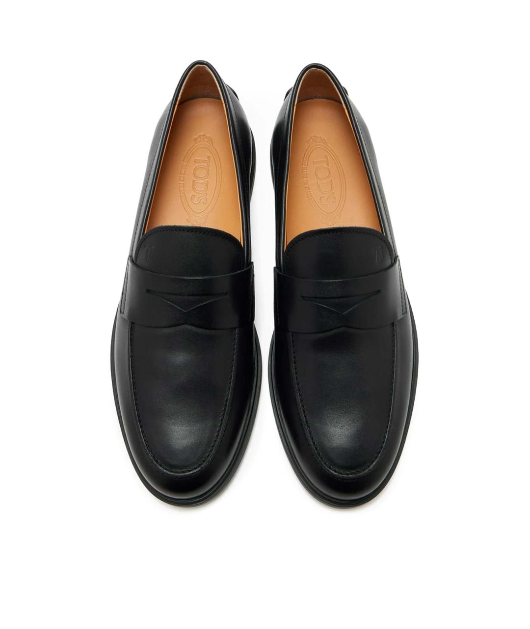 TOD'S Черные кожаные лоферы, фото 4