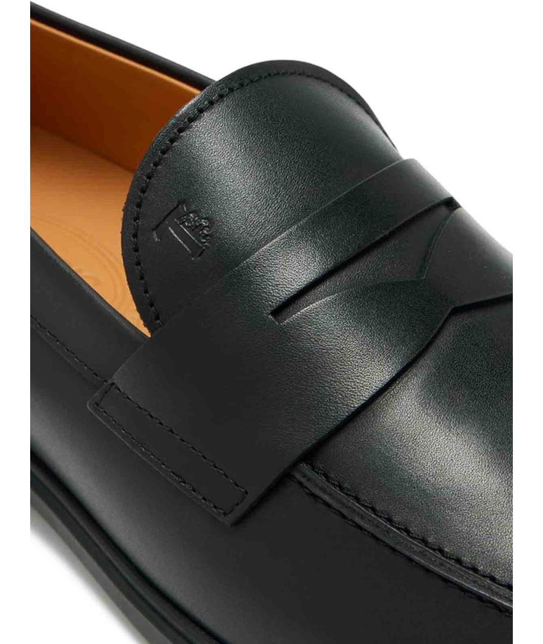 TOD'S Черные кожаные лоферы, фото 5