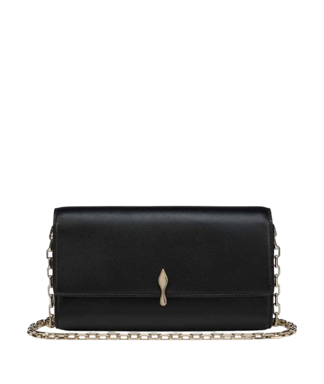 CHRISTIAN LOUBOUTIN Черный кожаный кошелек, фото 1