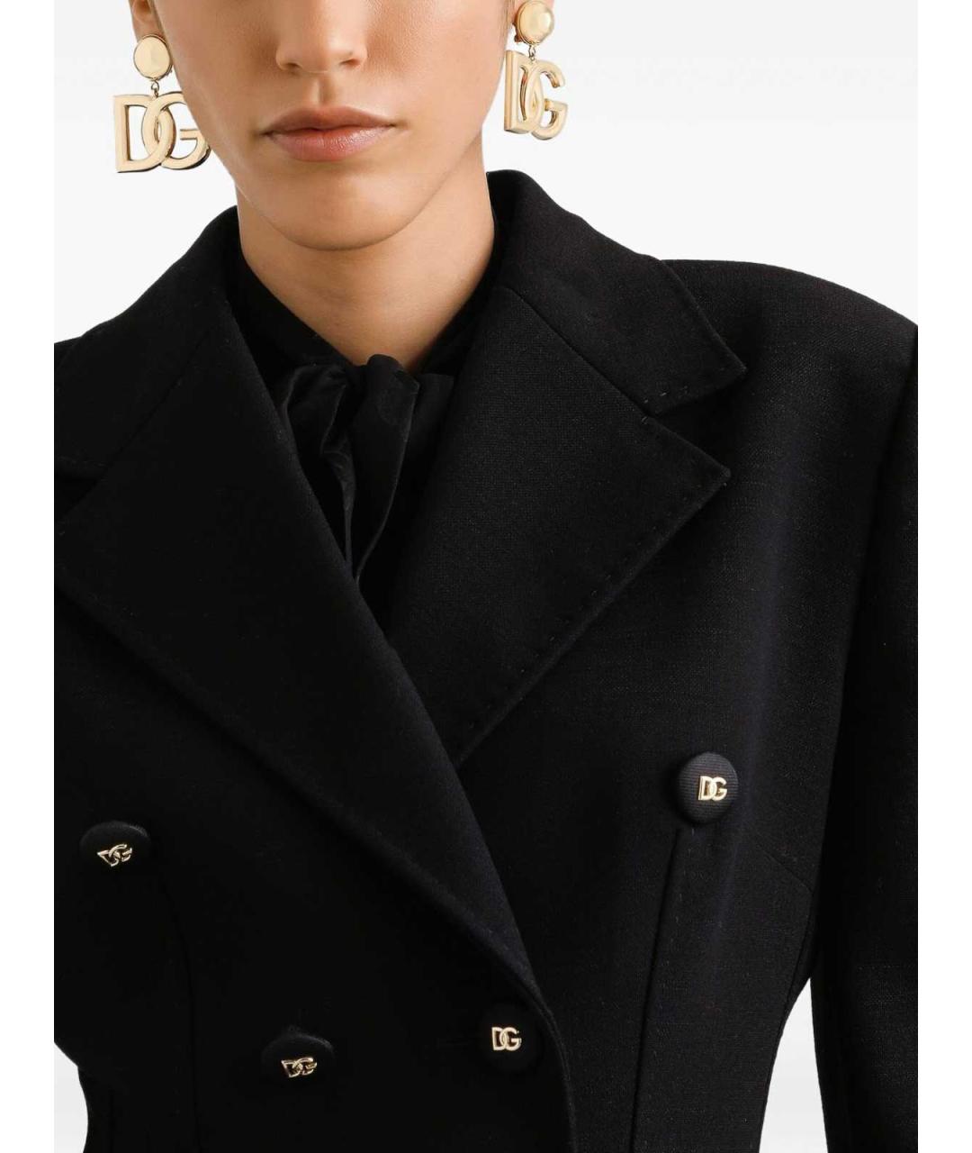 DOLCE&GABBANA Черный шерстяной жакет/пиджак, фото 4