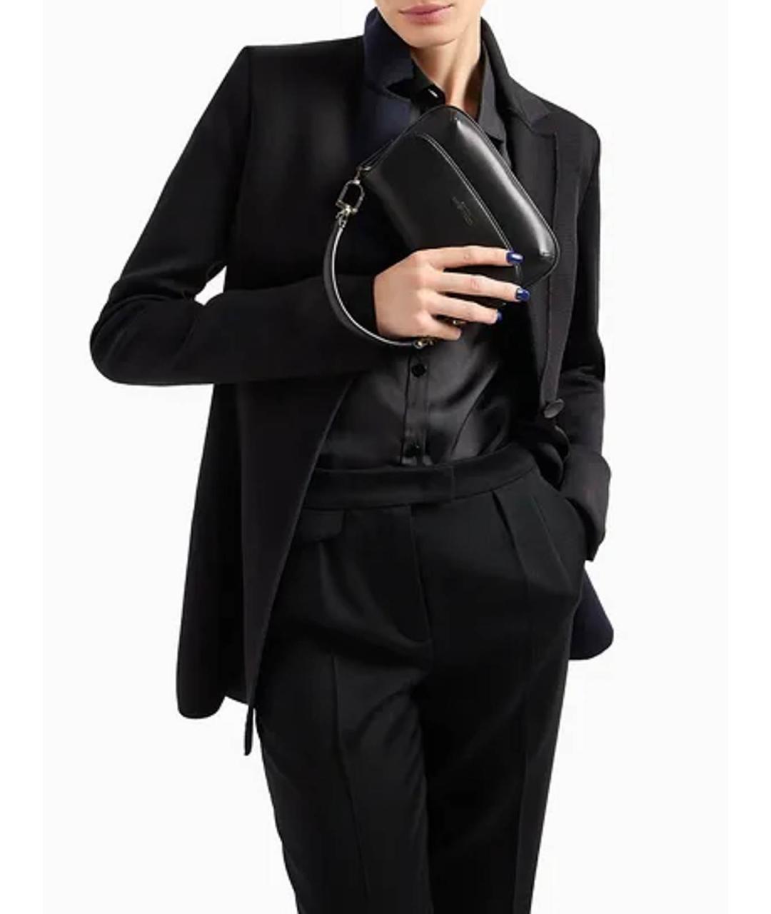 GIORGIO ARMANI Черная шерстяная блузы, фото 3