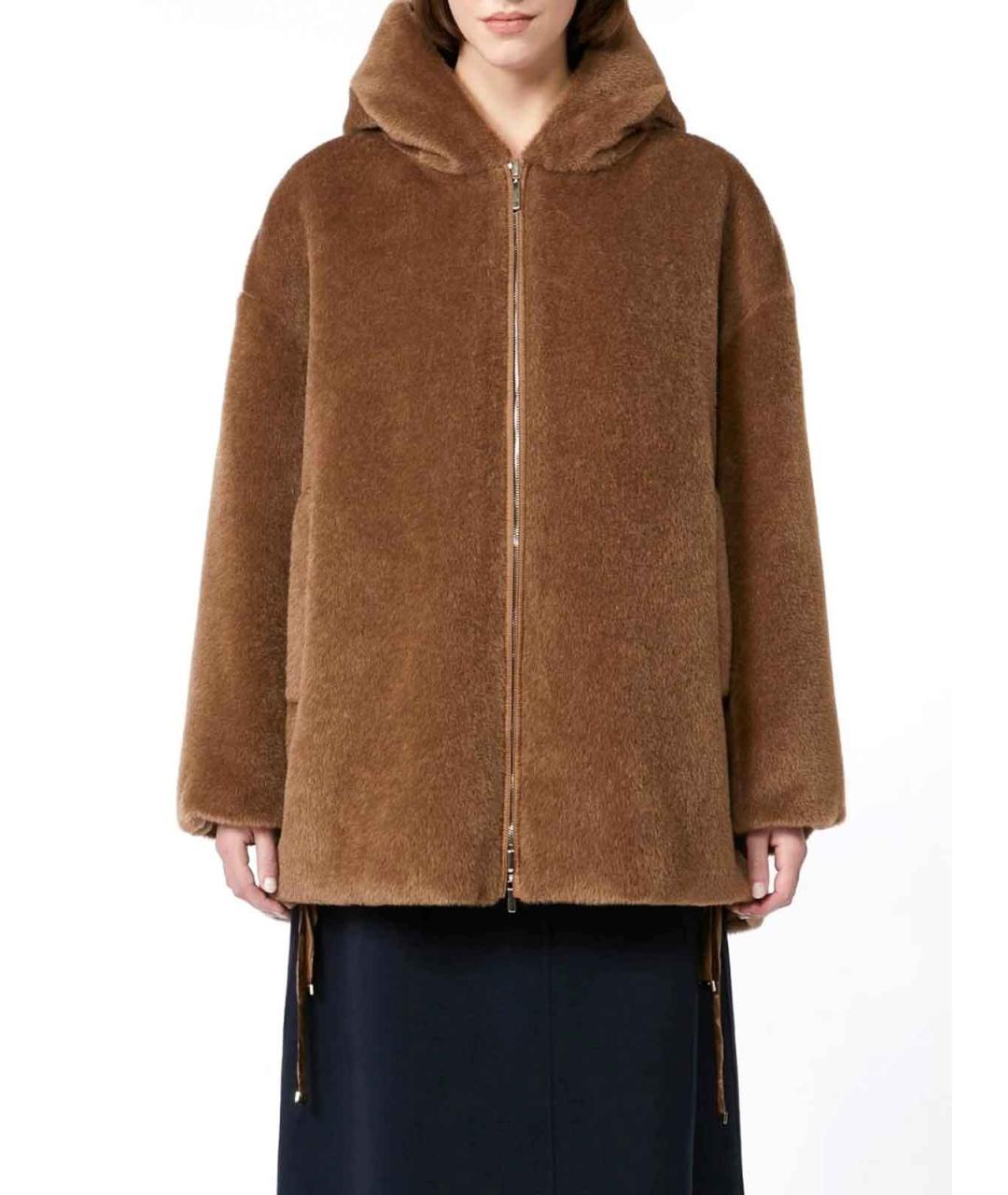 MAX MARA Бежевый шерстяной пуховик, фото 3