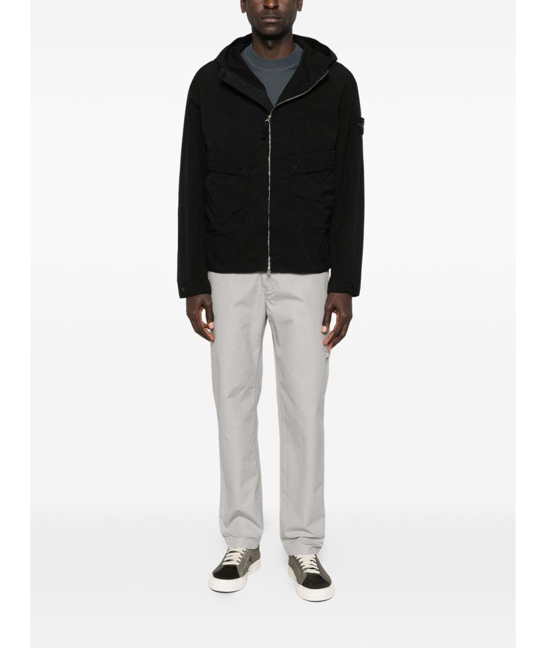 STONE ISLAND Черная полиэстеровая куртка, фото 3
