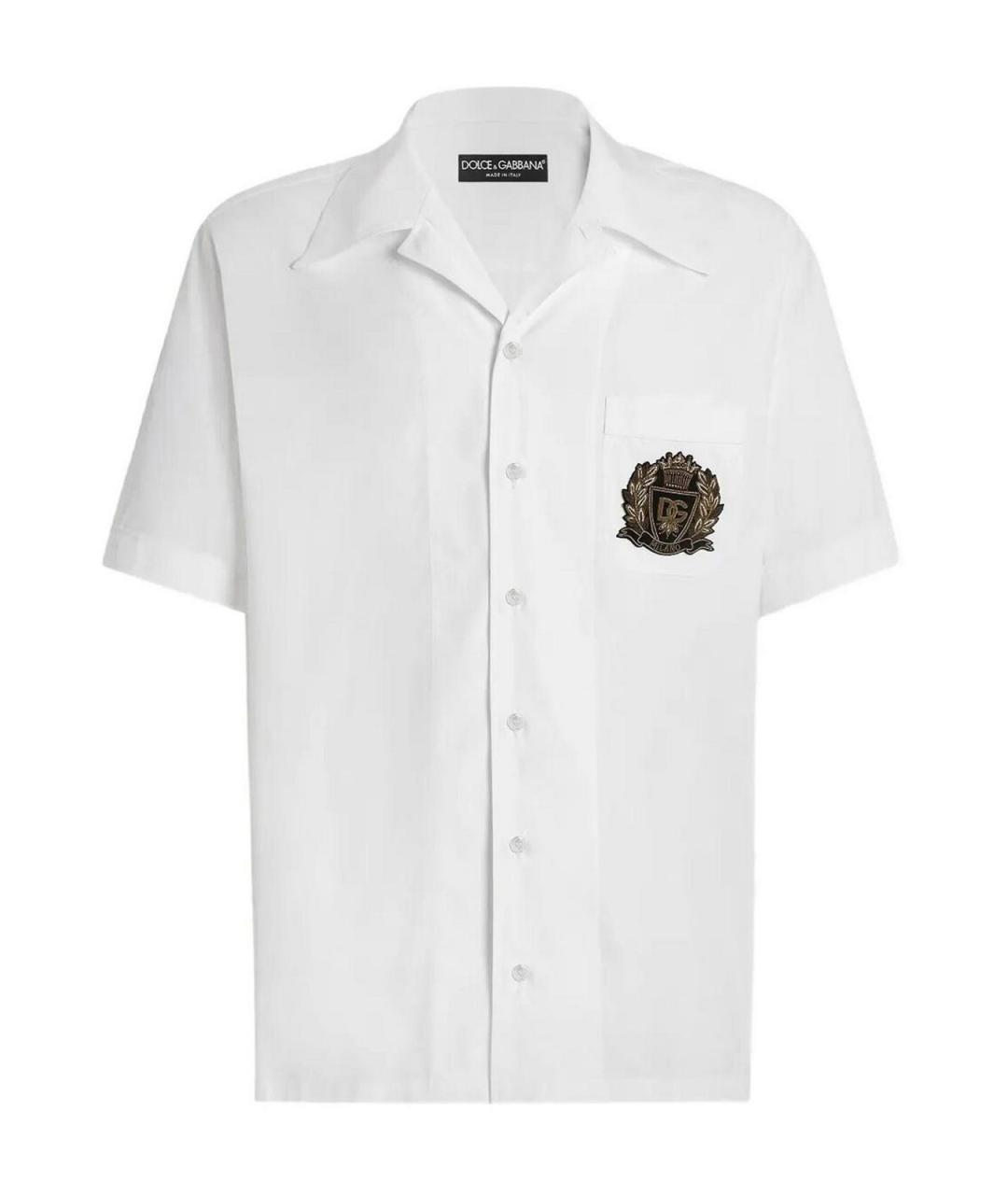 DOLCE&GABBANA Белая хлопковая кэжуал рубашка, фото 1