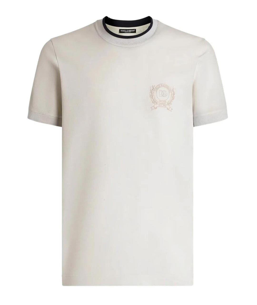 DOLCE&GABBANA Бежевая футболка, фото 1