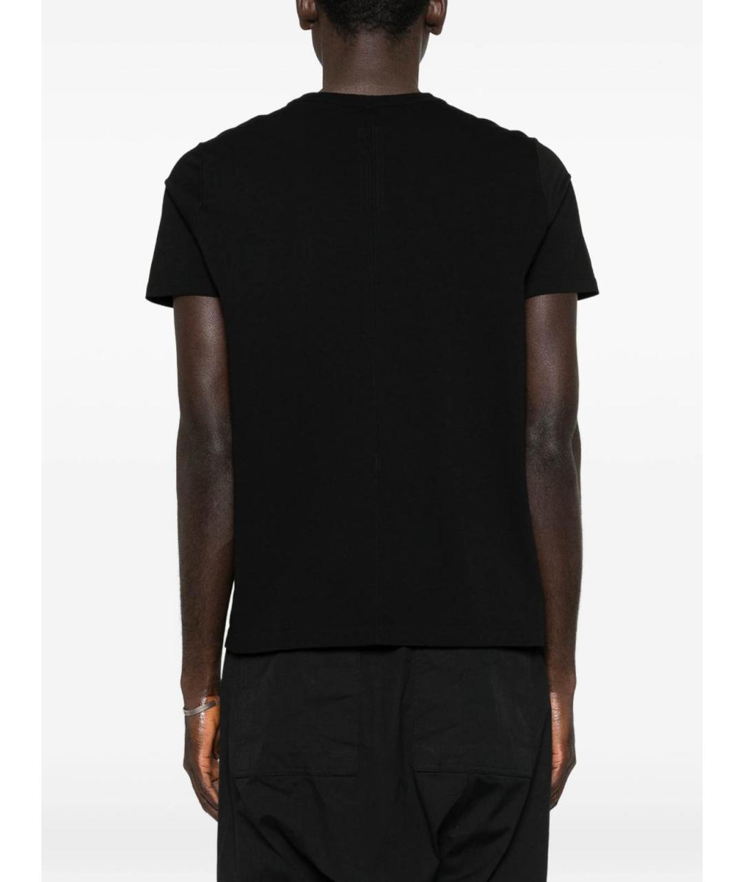 RICK OWENS Черная хлопковая футболка, фото 2