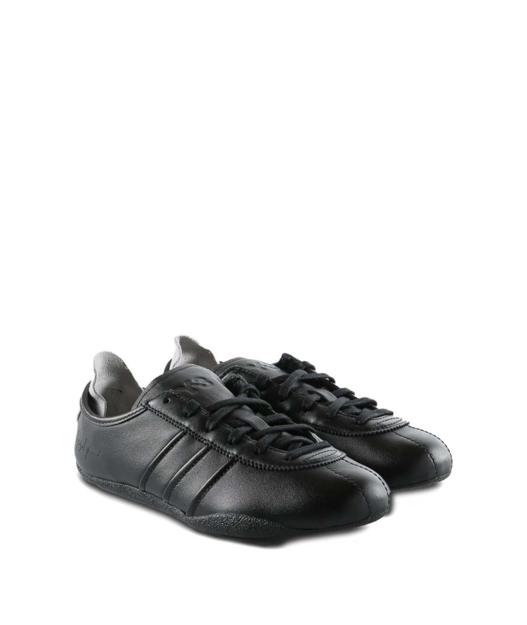 Y-3 Черные текстильные низкие кроссовки / кеды, фото 3