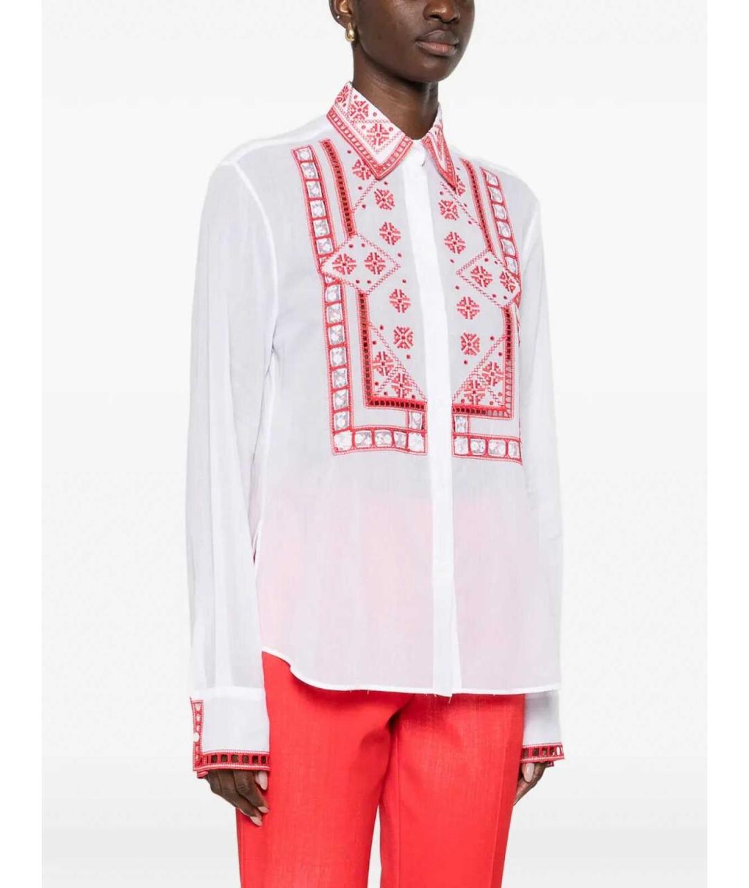 ERMANNO SCERVINO Белая хлопковая рубашка, фото 4