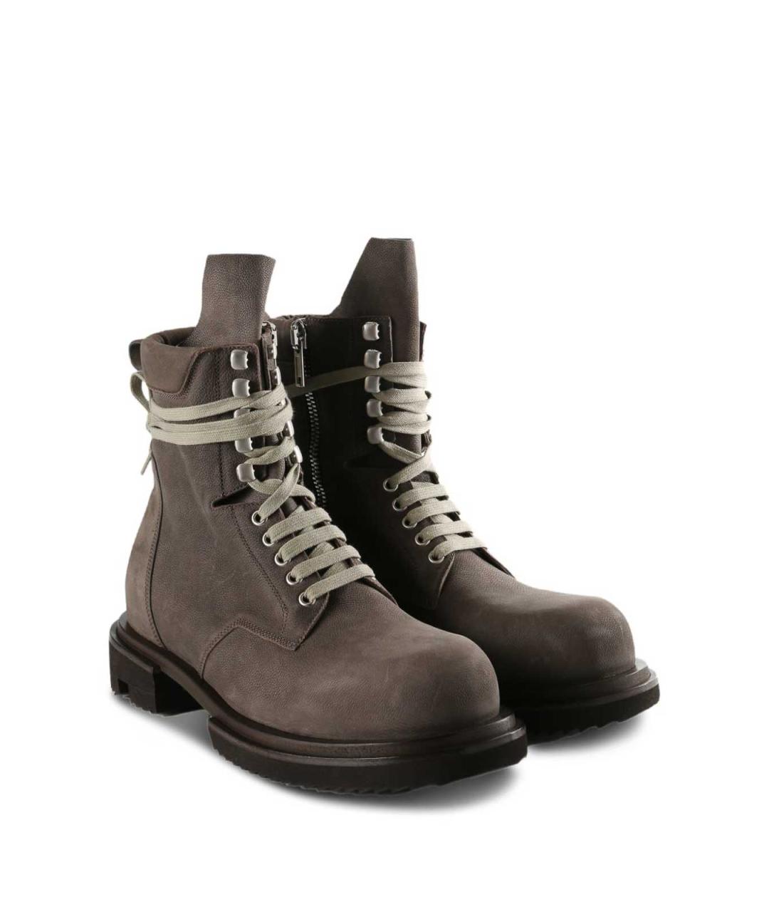 RICK OWENS Черные кожаные высокие ботинки, фото 3