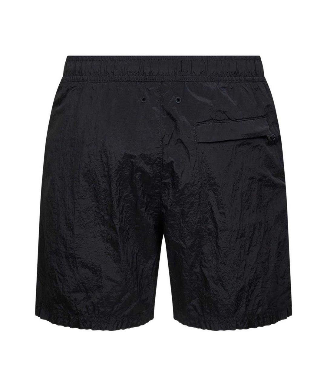 STONE ISLAND Черные хлопковые шорты, фото 2