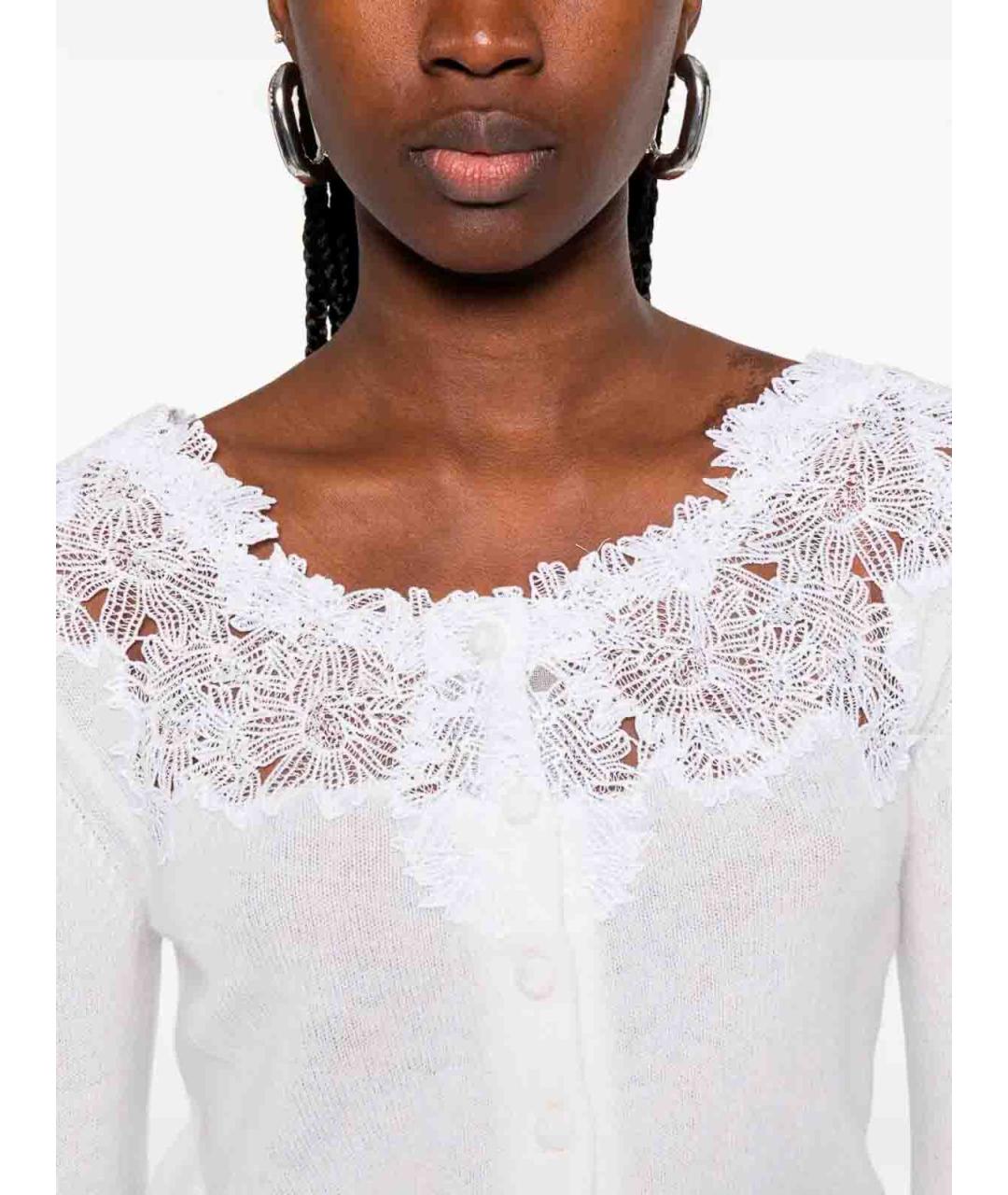 ERMANNO SCERVINO Белый кашемировый кардиган, фото 4