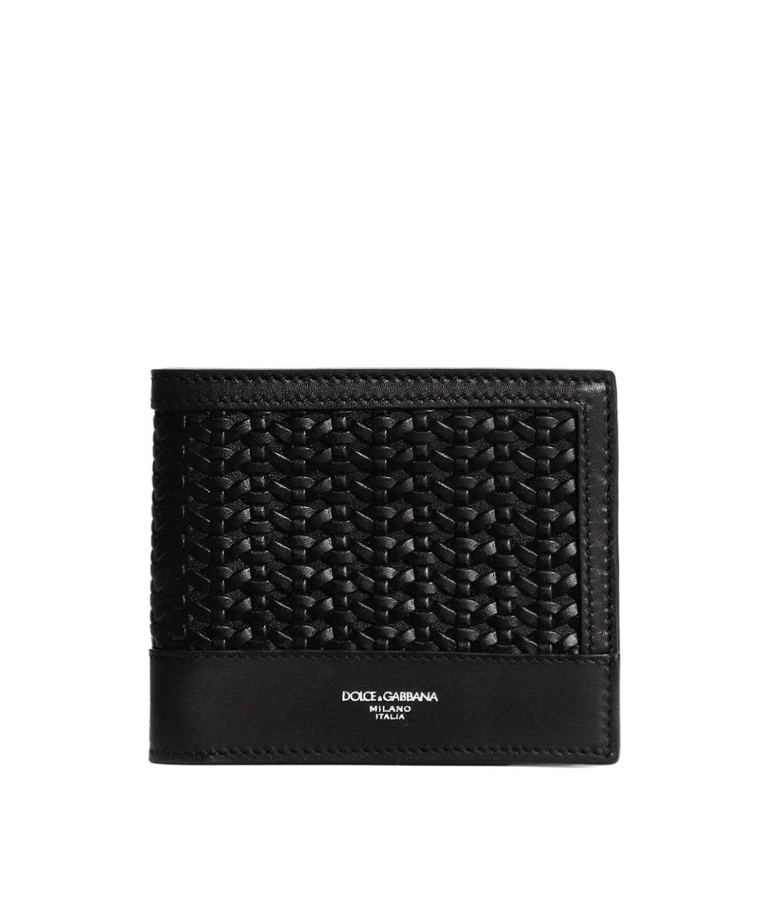 DOLCE&GABBANA Черный кожаный кошелек, фото 1