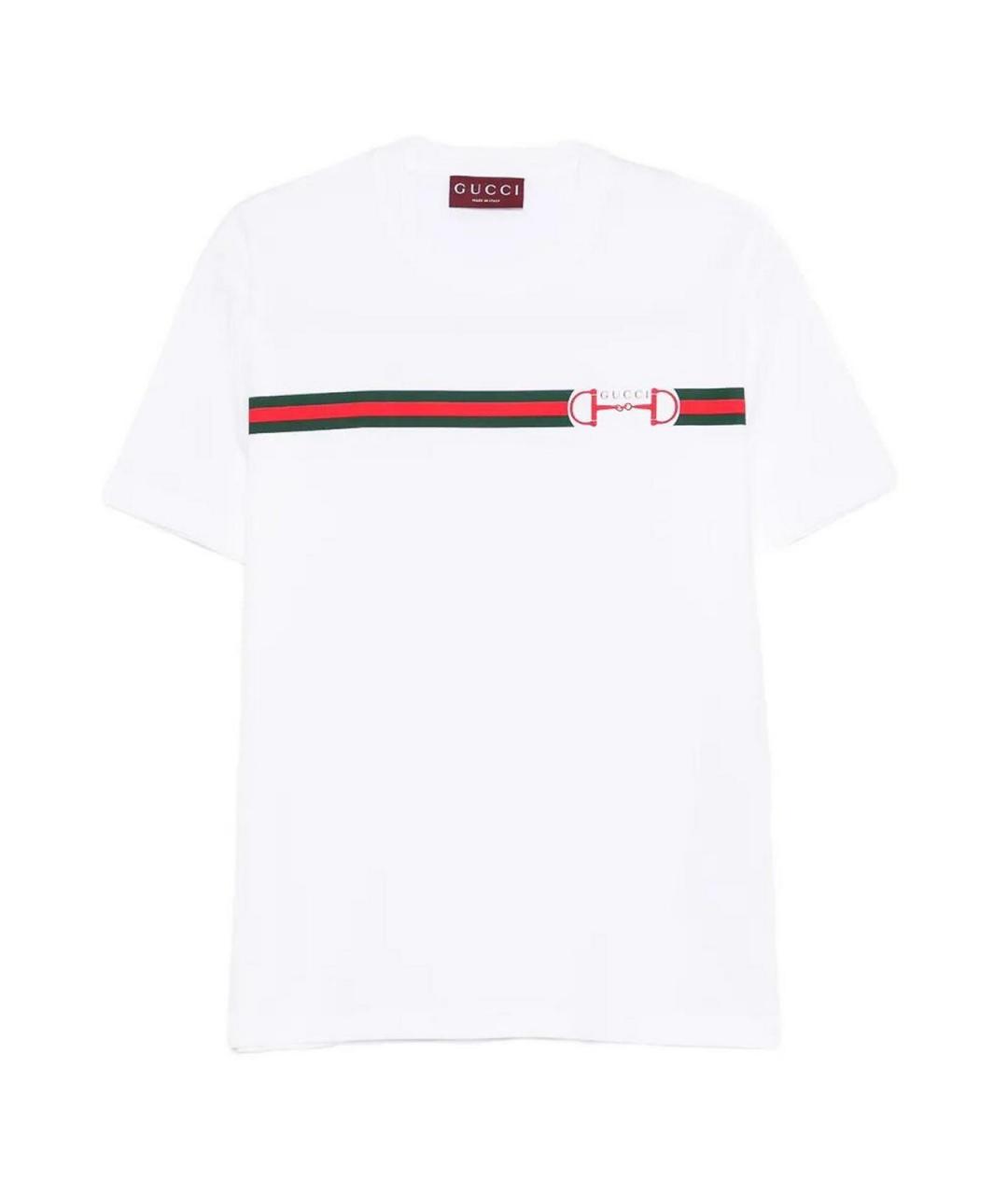 GUCCI Белая хлопковая футболка, фото 1