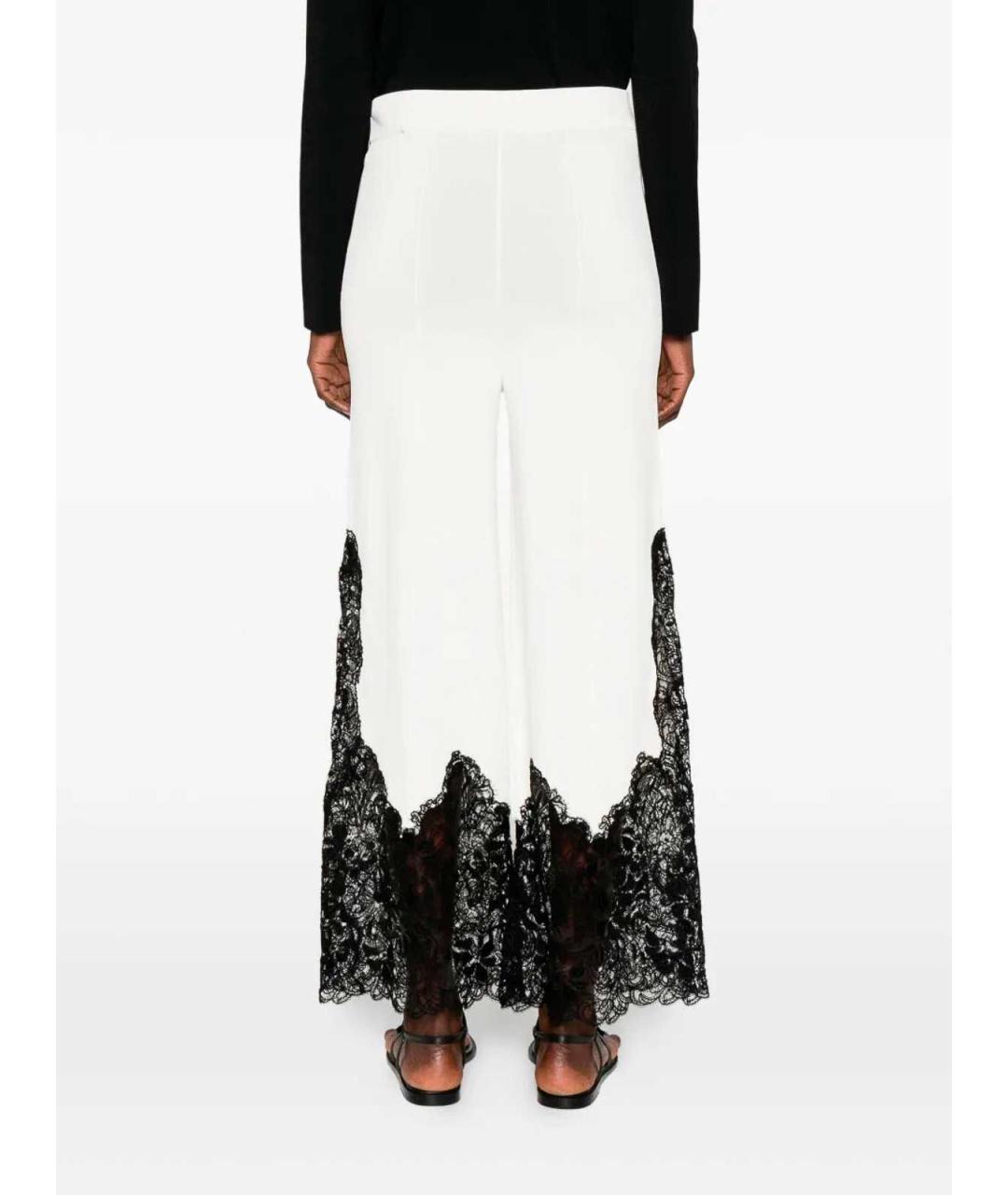 ERMANNO SCERVINO Белые вискозные брюки широкие, фото 4