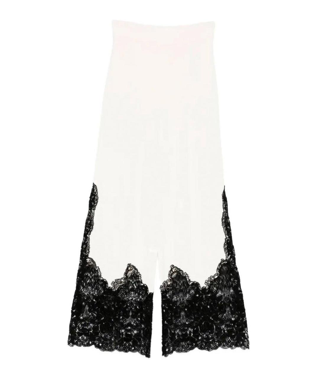 ERMANNO SCERVINO Белые вискозные брюки широкие, фото 1