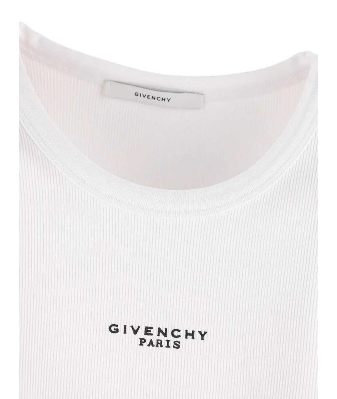 GIVENCHY Белая хлопко-эластановая майка, фото 3
