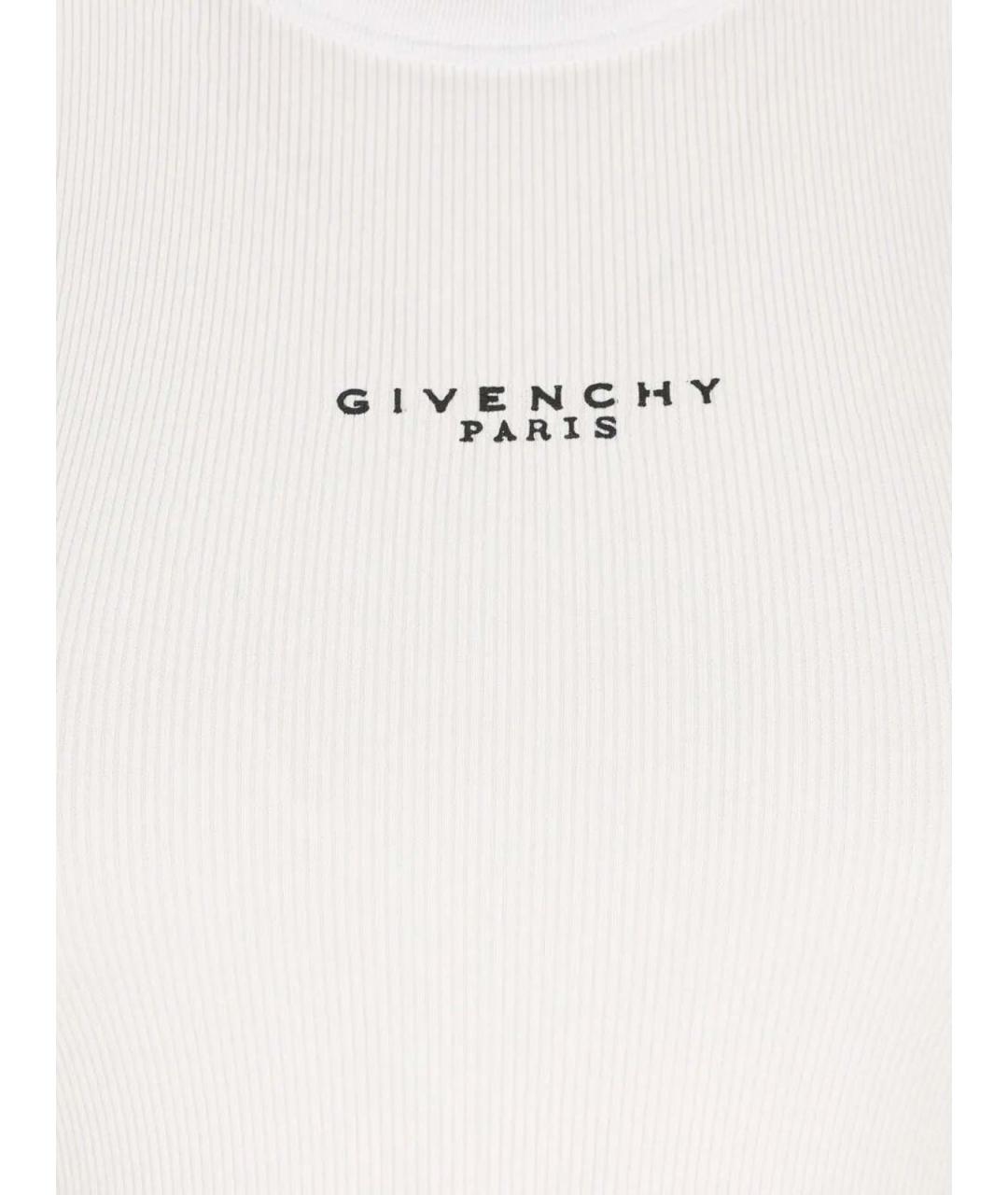 GIVENCHY Белая хлопко-эластановая майка, фото 4