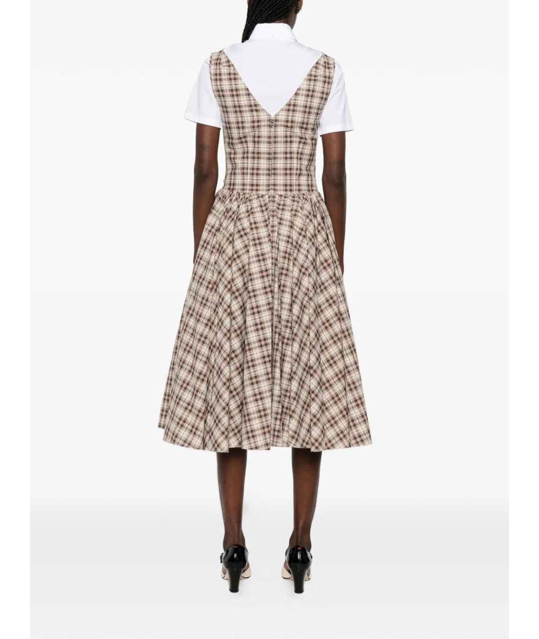 PRADA Коричневое хлопковое повседневное платье, фото 4