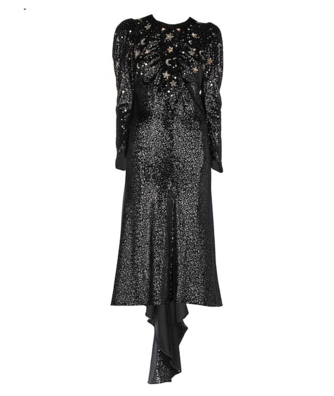THE ATTICO Черное бархатное вечернее платье, фото 1