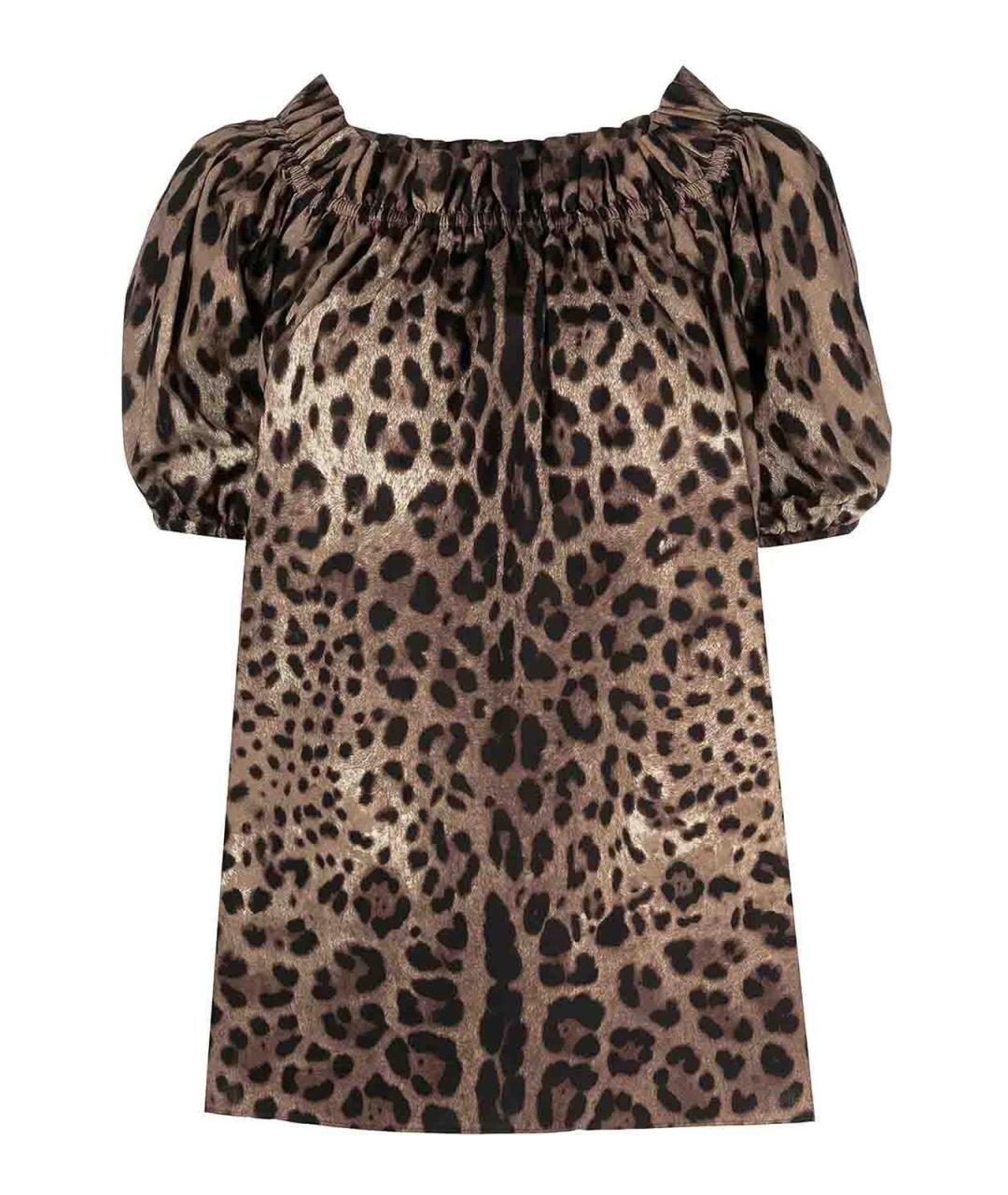 DOLCE&GABBANA Коричневая хлопковая блузы, фото 1