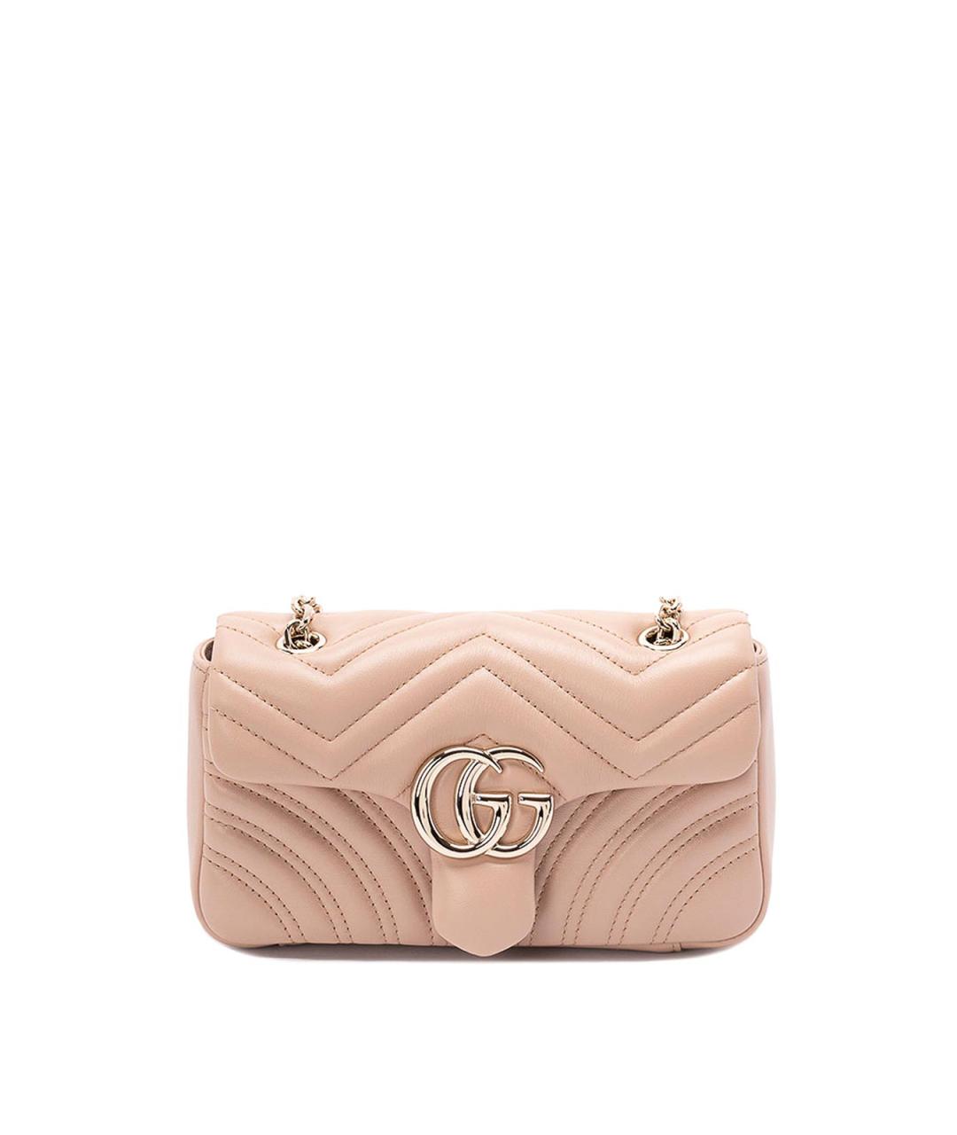 GUCCI Бежевая кожаная сумка через плечо, фото 1