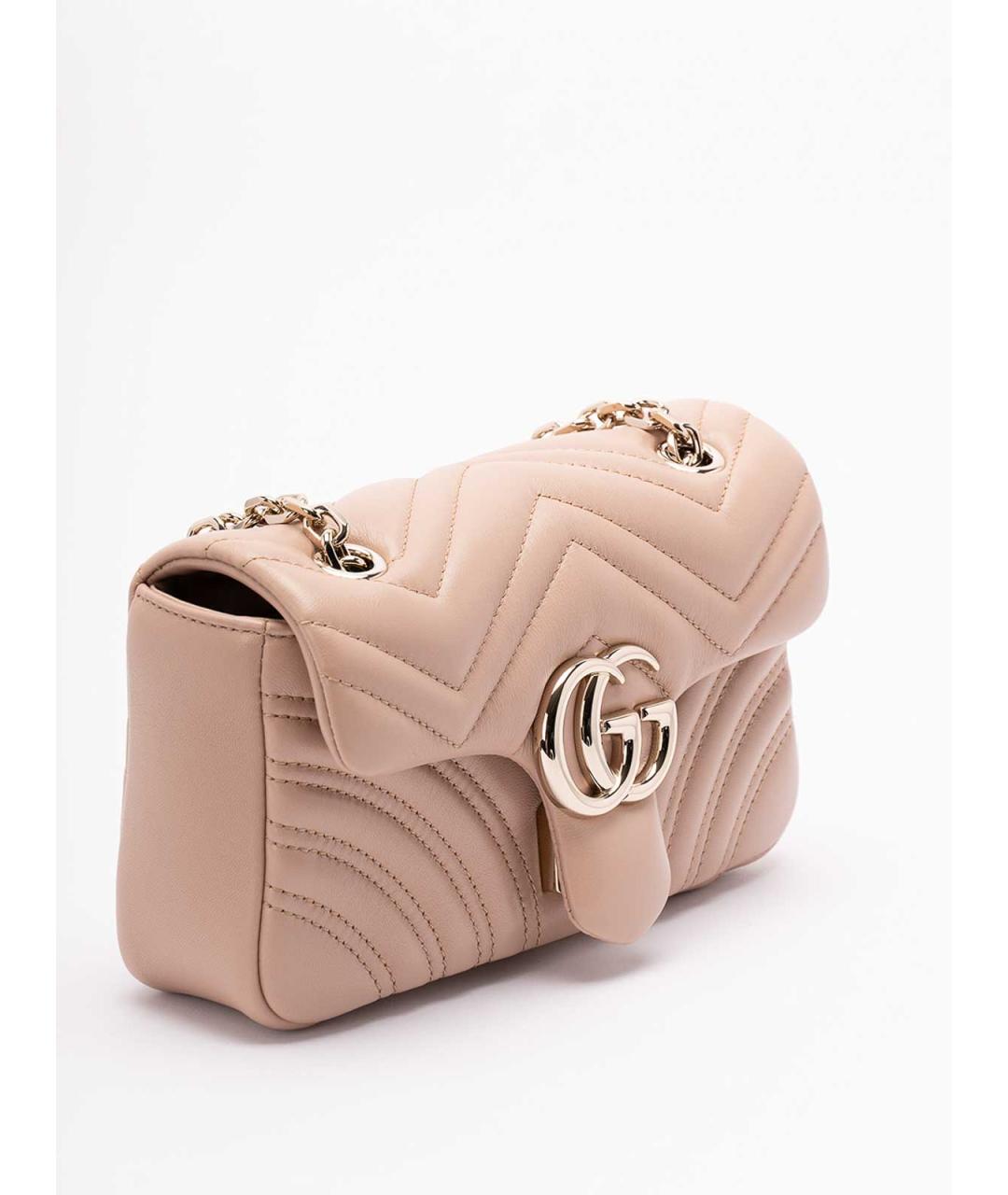 GUCCI Бежевая кожаная сумка через плечо, фото 3