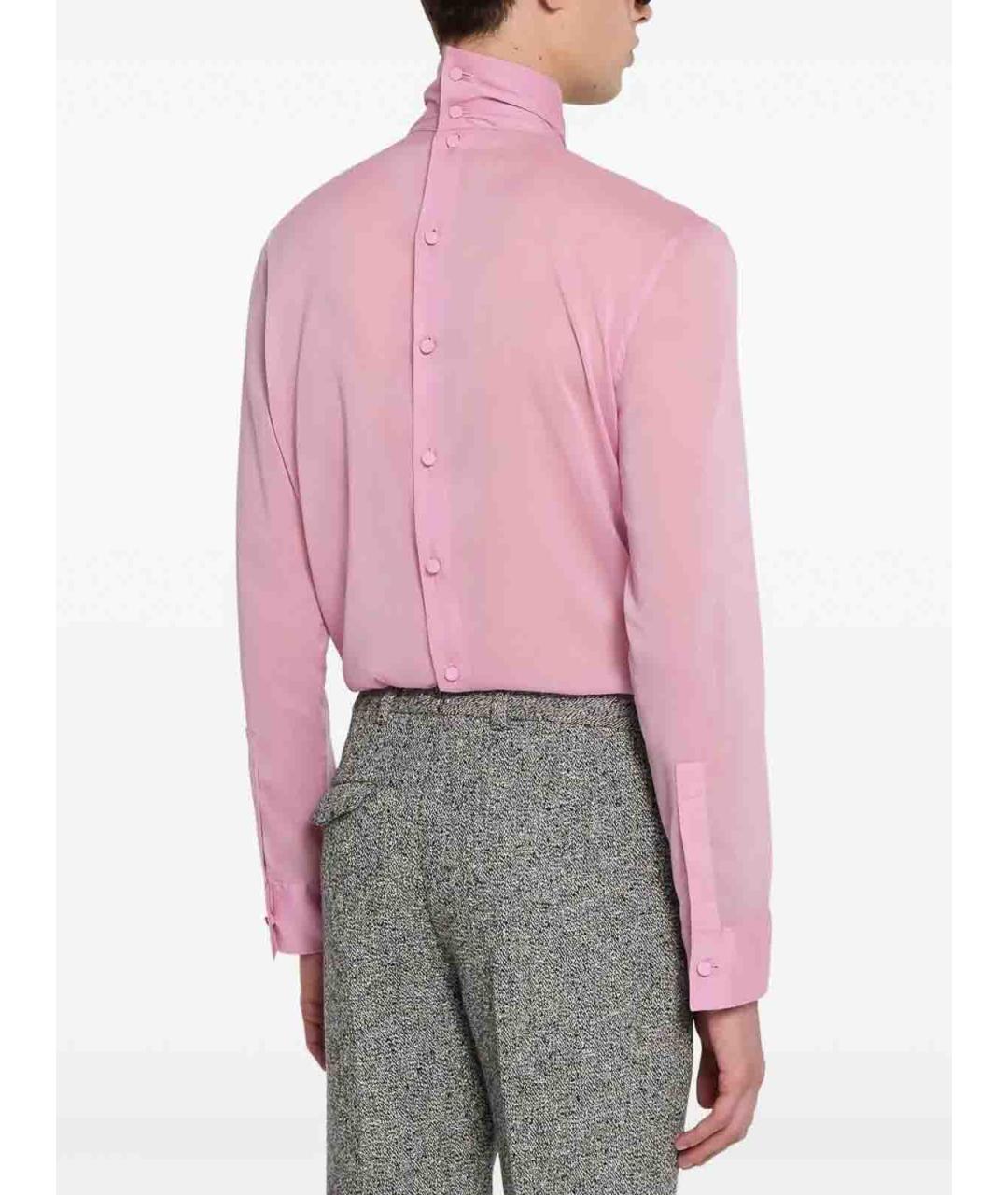 GUCCI Фуксия шелковая водолазка, фото 4
