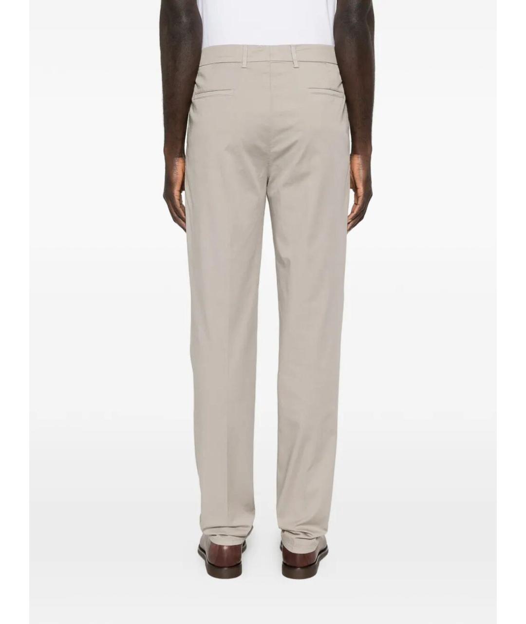 BRUNELLO CUCINELLI Коричневые хлопковые повседневные брюки, фото 5