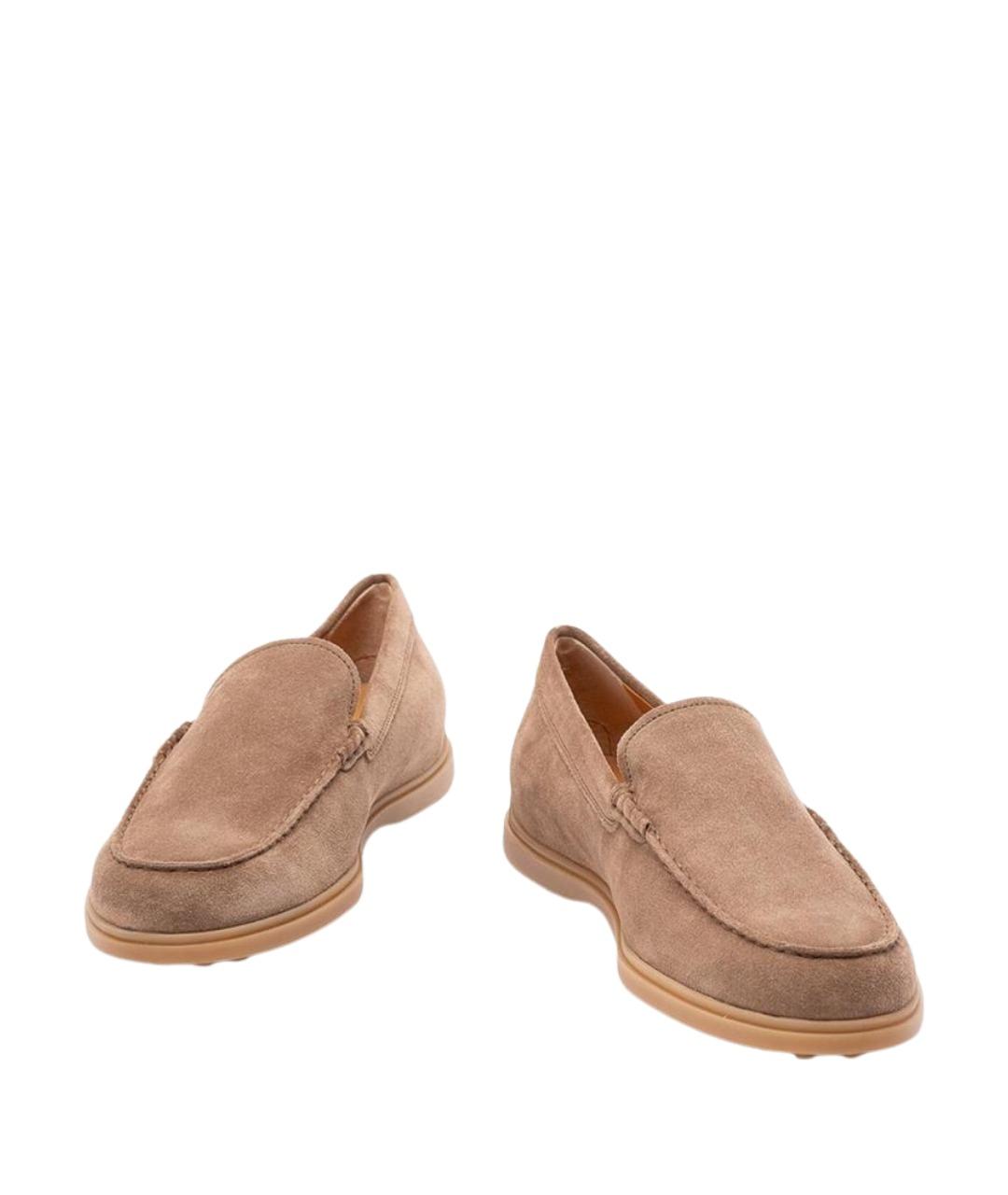 TOD'S Коричневые замшевые лоферы, фото 2