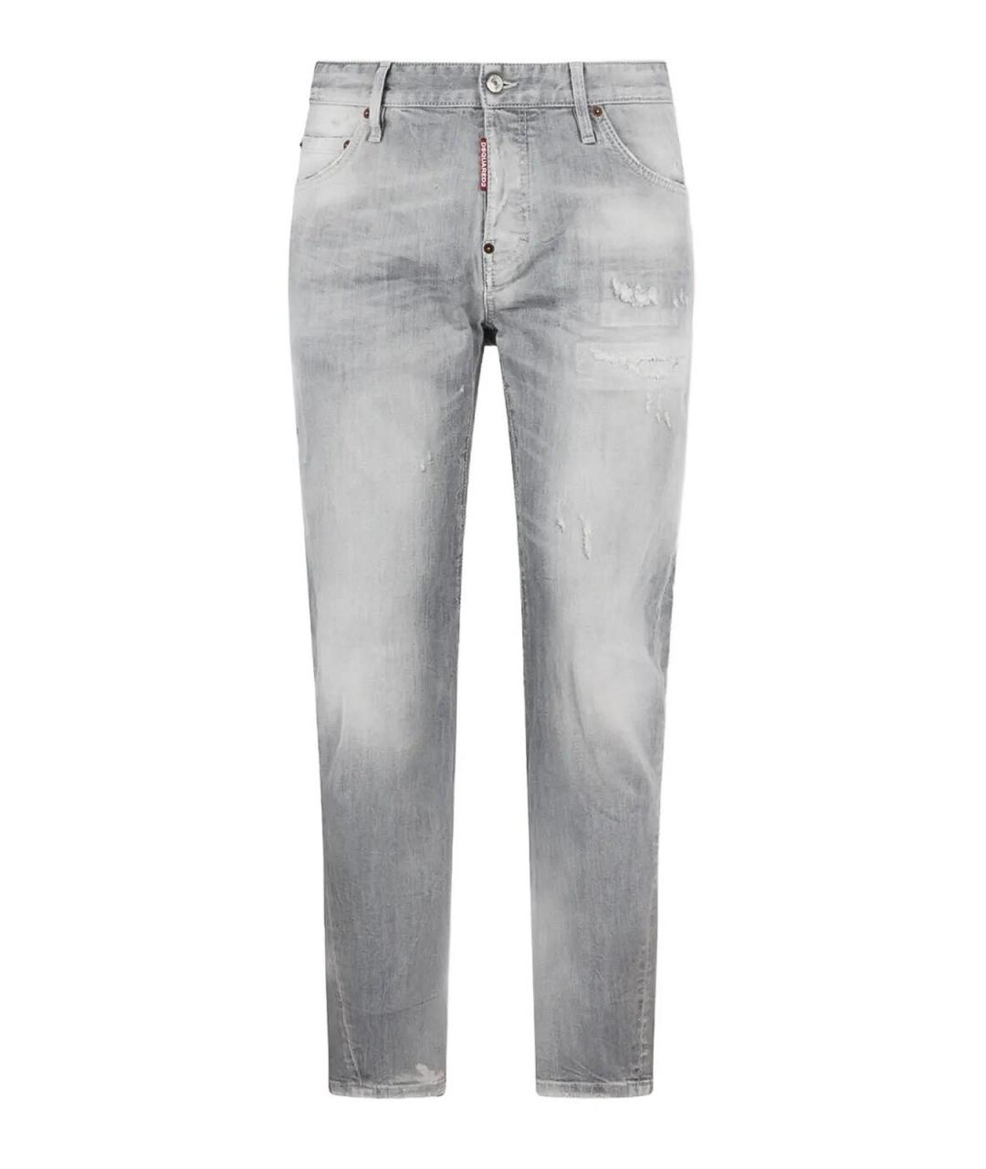 DSQUARED2 Серые хлопковые джинсы скинни, фото 1