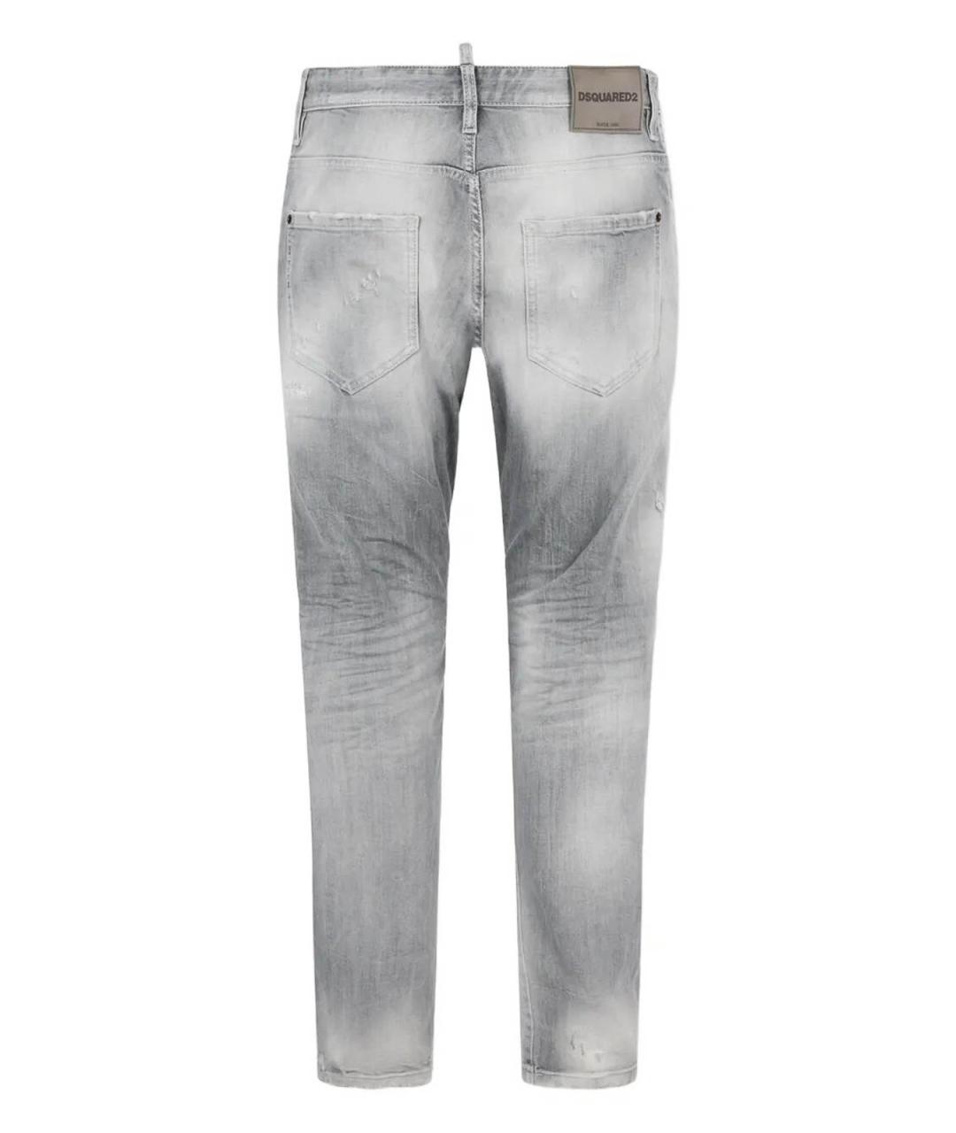 DSQUARED2 Серые хлопковые джинсы скинни, фото 2
