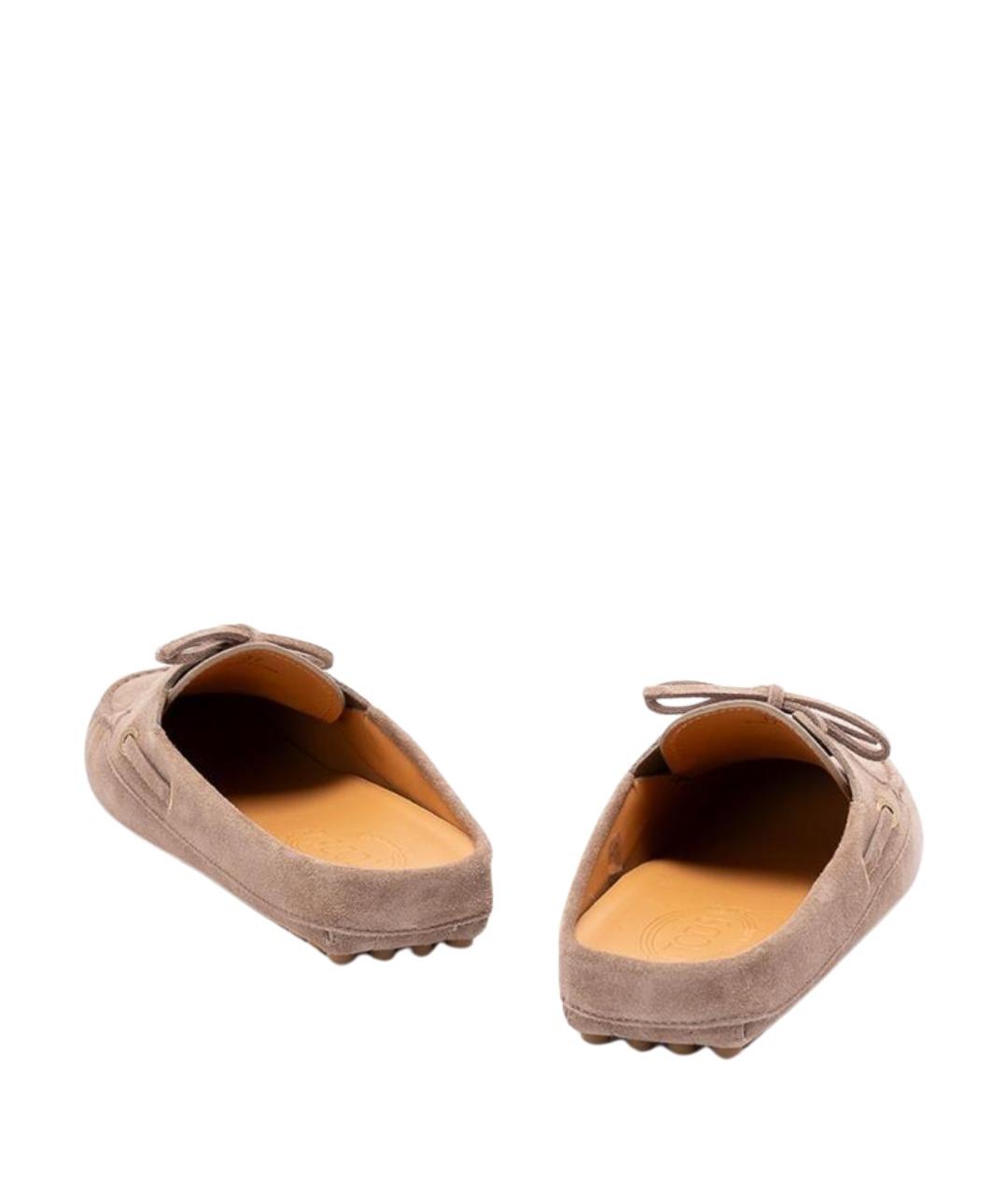 TOD'S Коричневые замшевые лоферы, фото 3