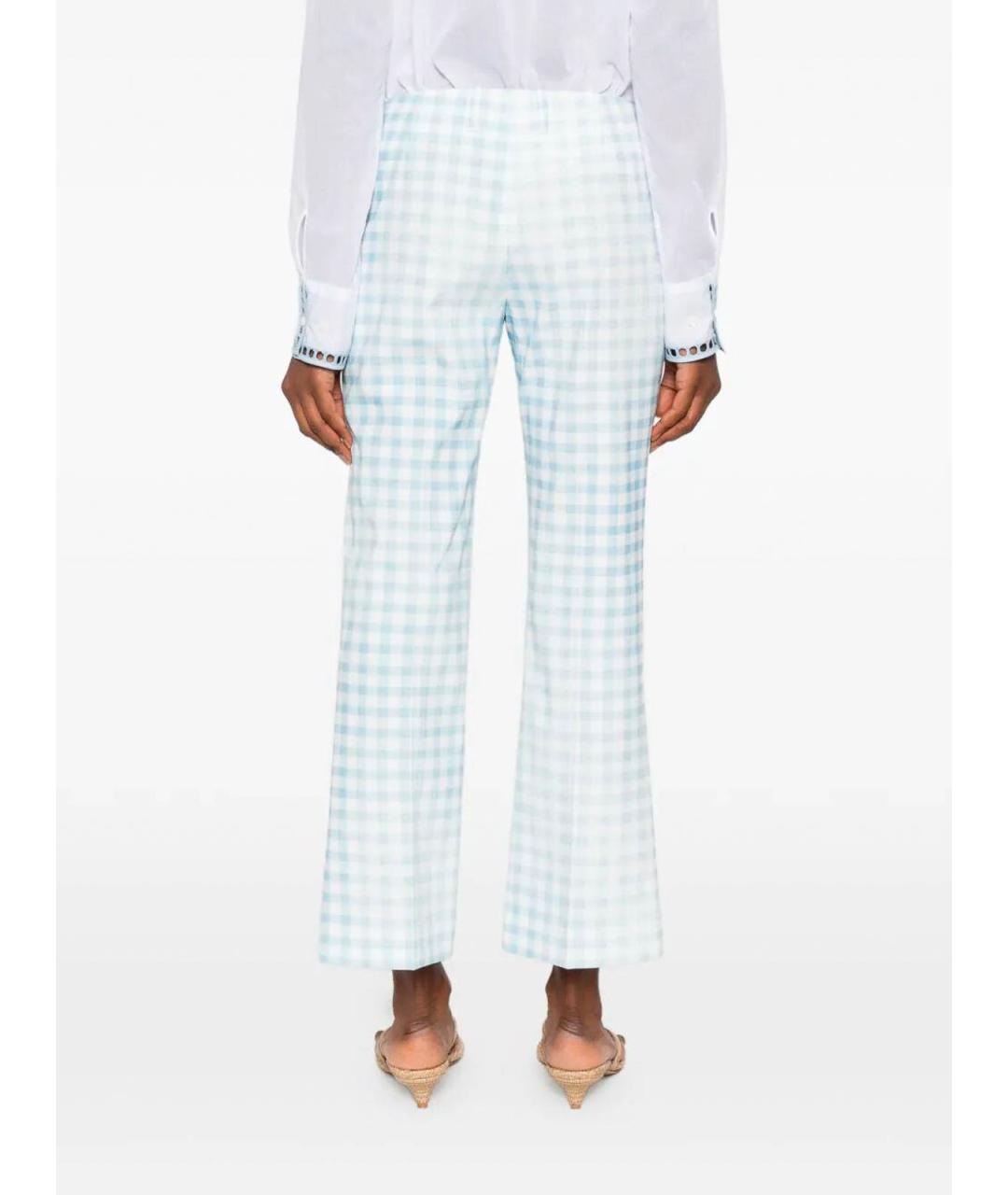 ERMANNO SCERVINO Голубые вискозные брюки узкие, фото 3