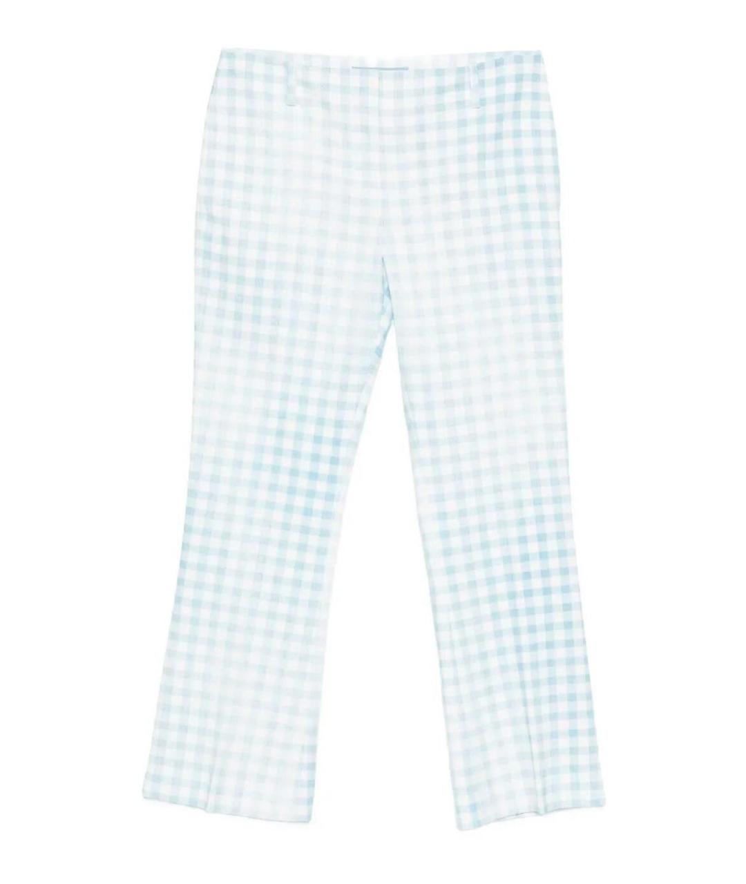 ERMANNO SCERVINO Голубые вискозные брюки узкие, фото 1