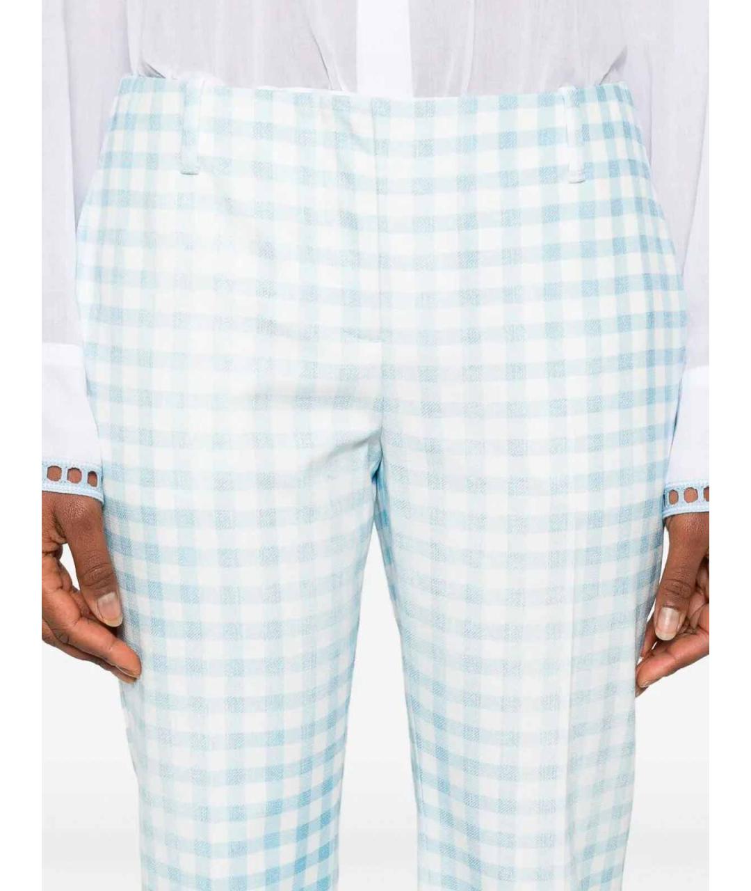ERMANNO SCERVINO Голубые вискозные брюки узкие, фото 4